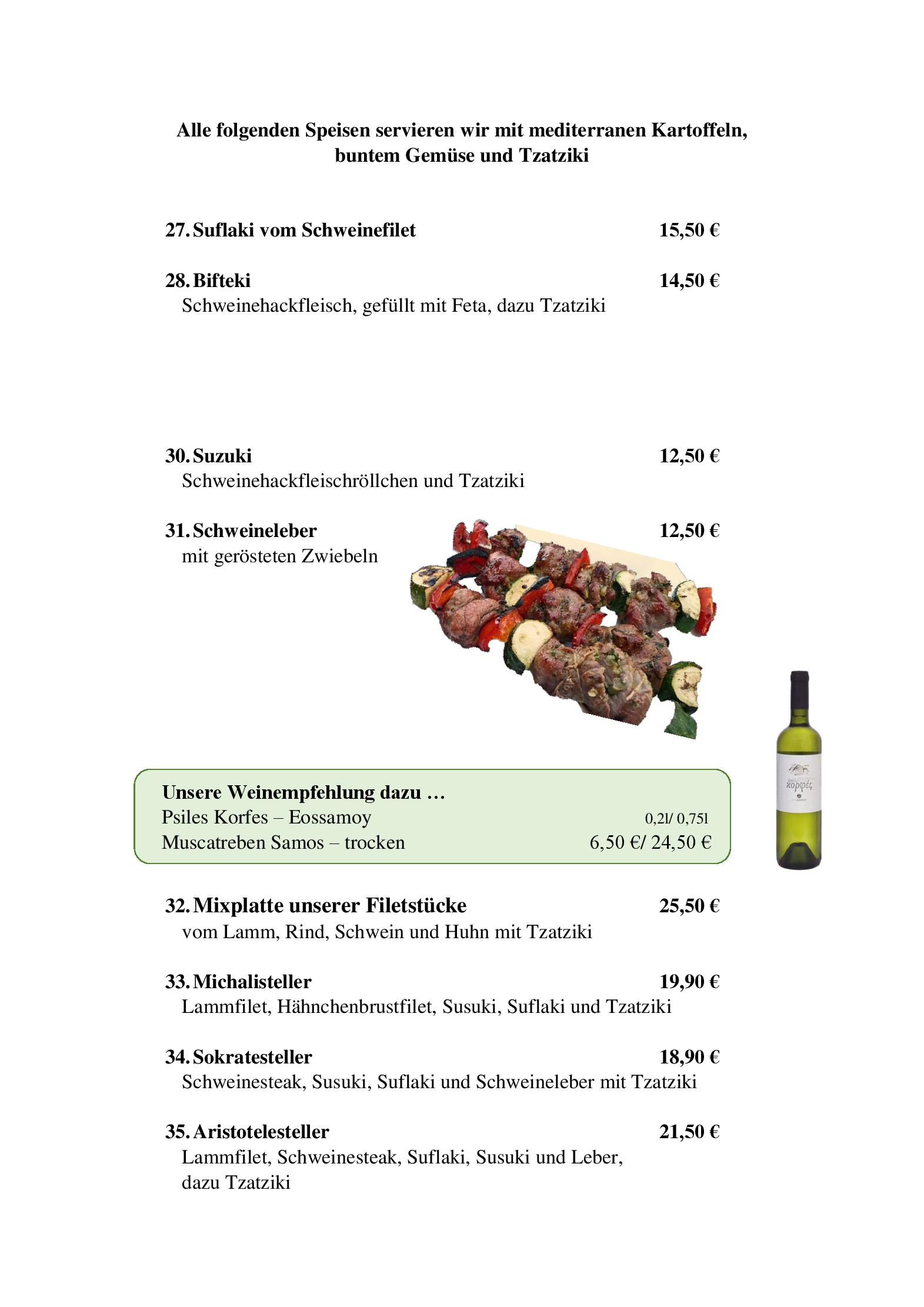 Speisekarte Zum Weissen Ross in Delitzsch, Seite 4