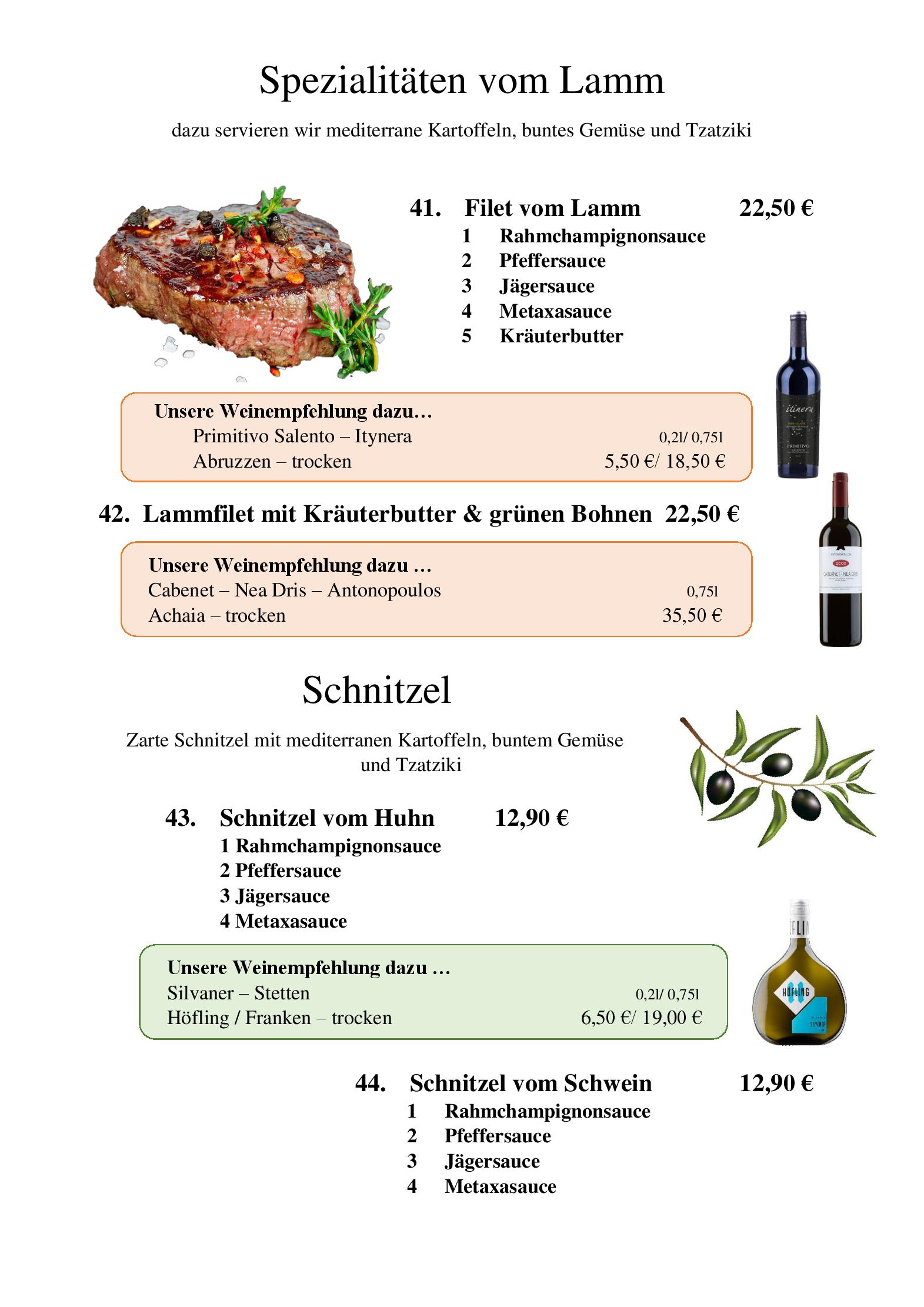Speisekarte Zum Weissen Ross in Delitzsch, Seite 6