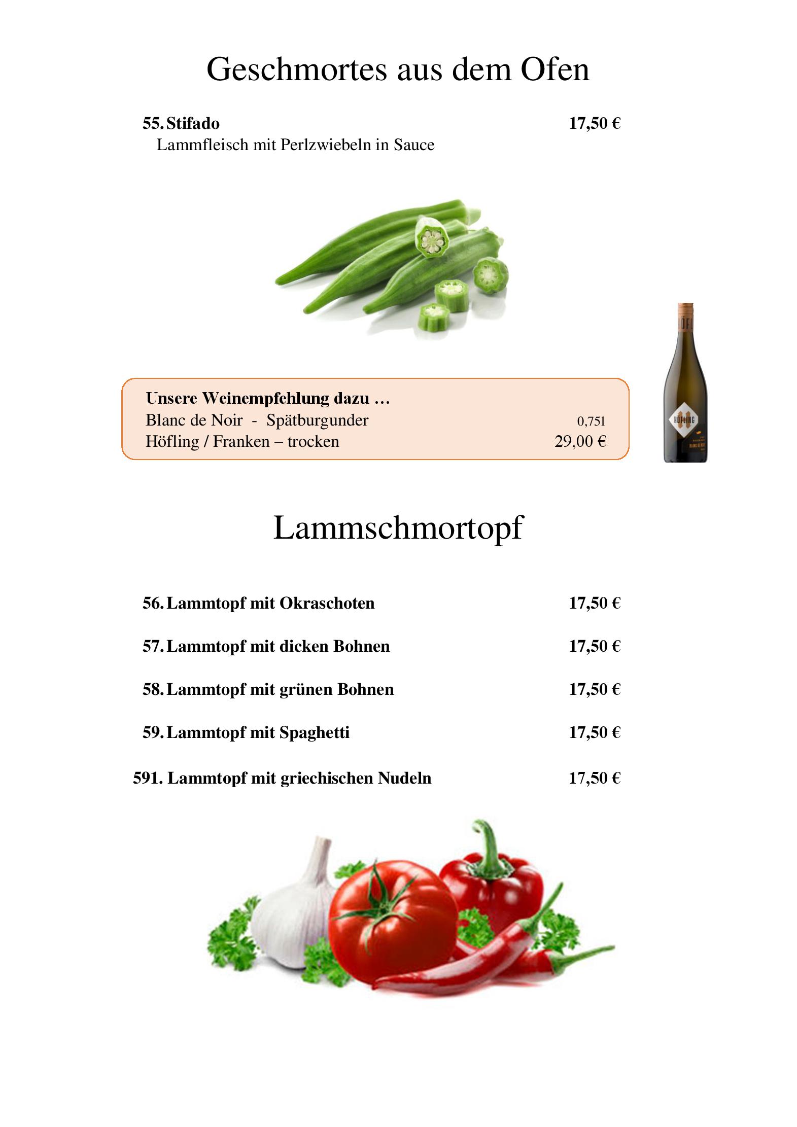 Speisekarte Zum Weissen Ross in Delitzsch, Seite 9