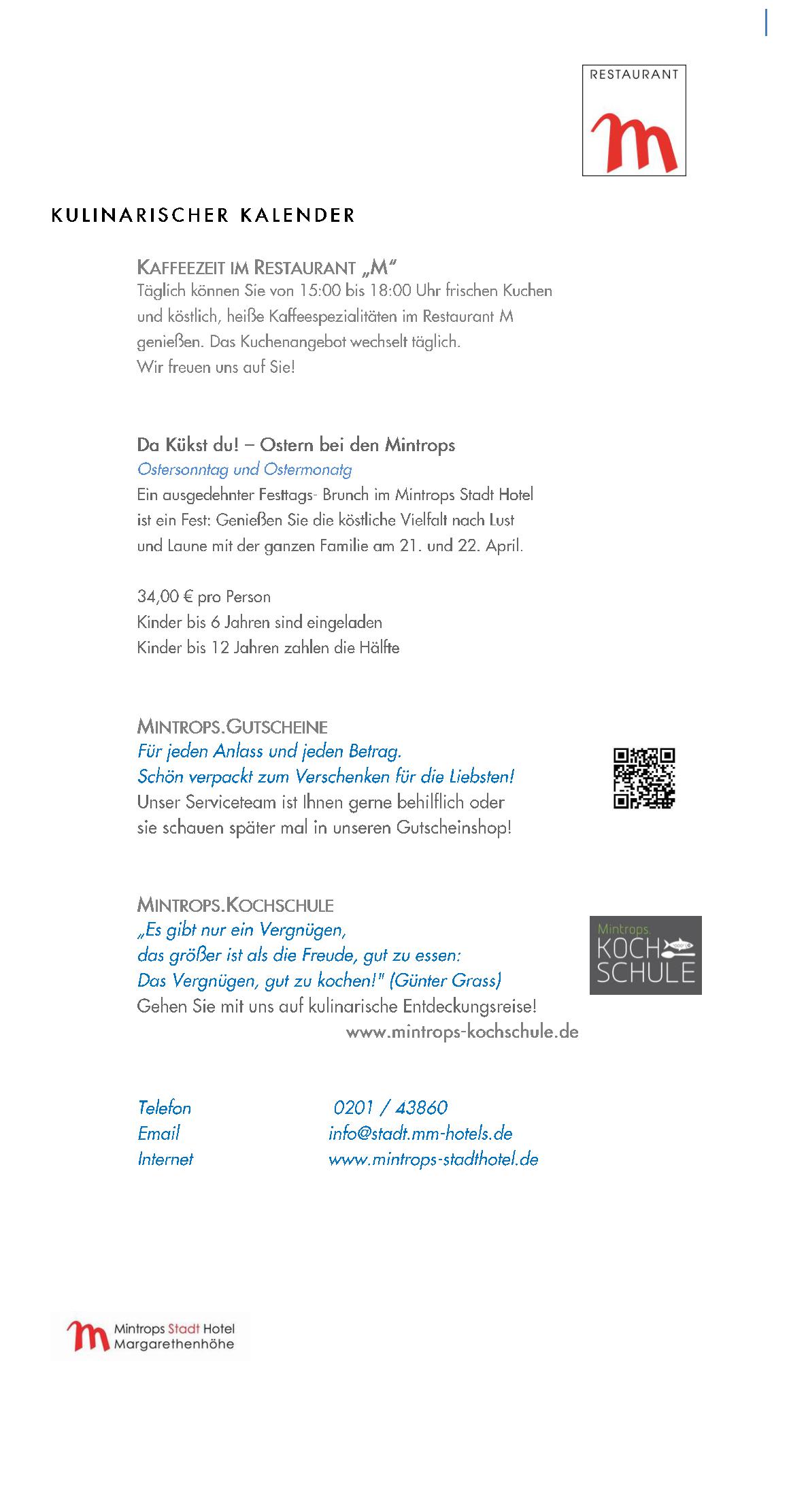 Speisekarte Mintrops Stadt Hotel - Restaurant M in Essen, Seite 31