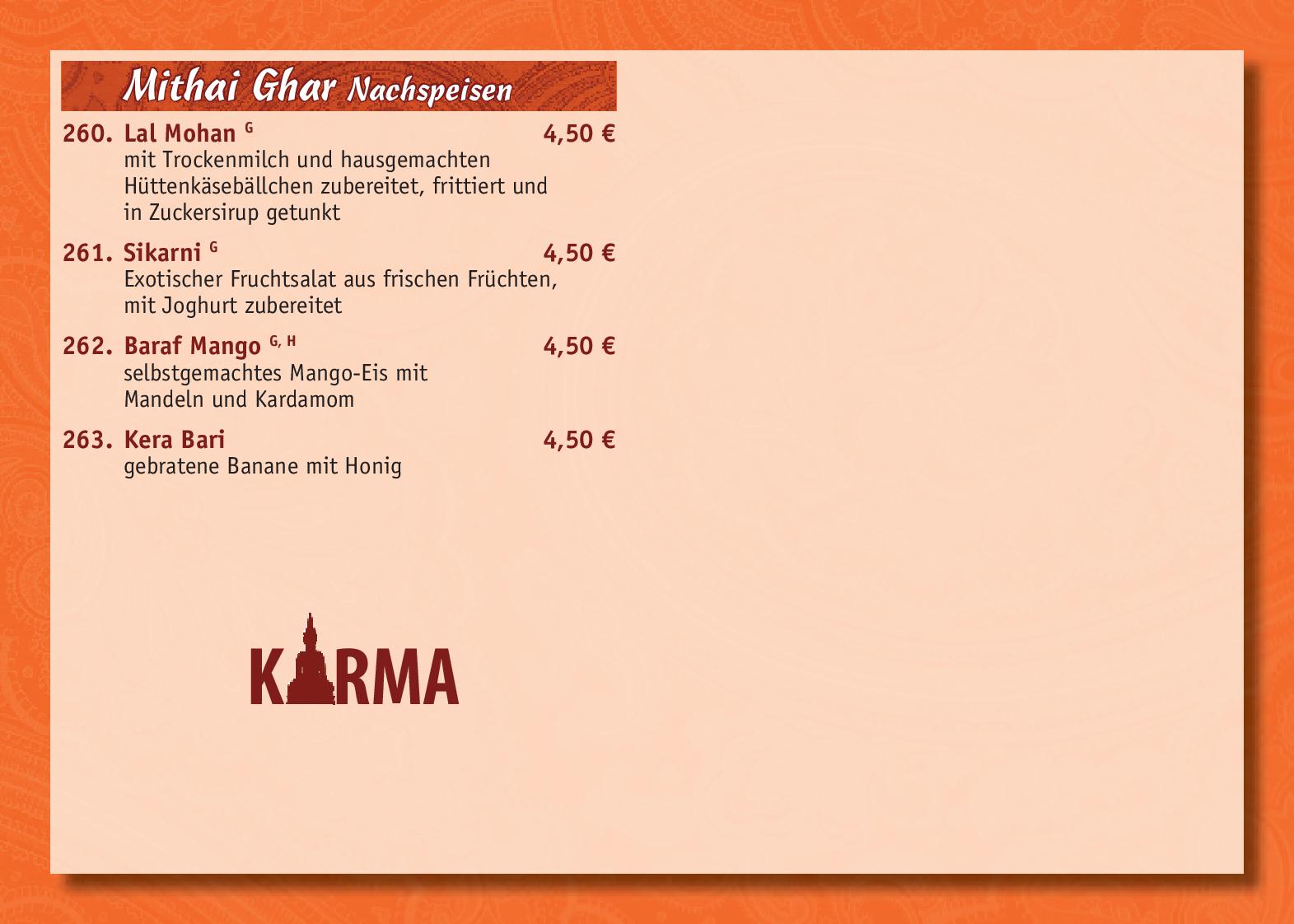 Speisekarte Karma Restaurant Berlin in Berlin, Seite 11