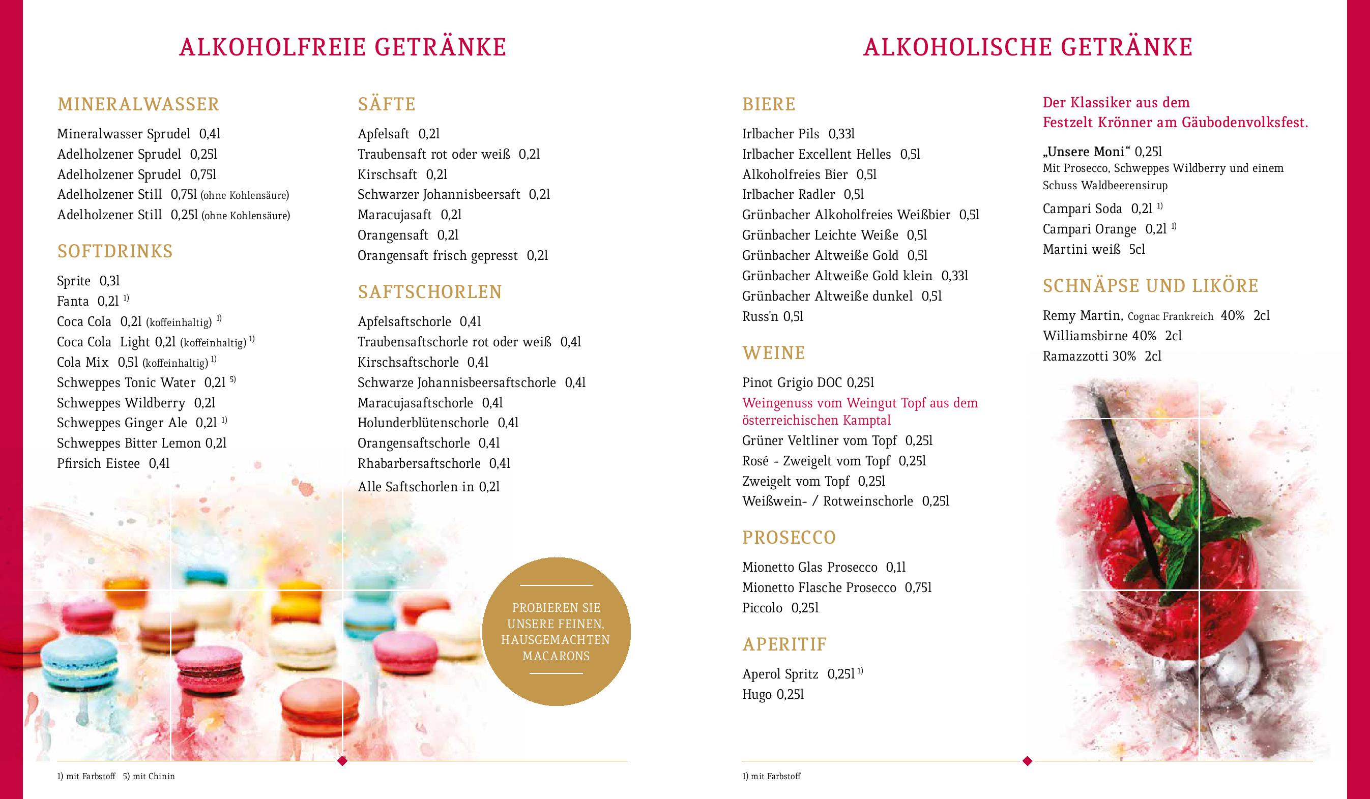 Speisekarte Café - Konditorei - Krönner in Straubing, Seite 4