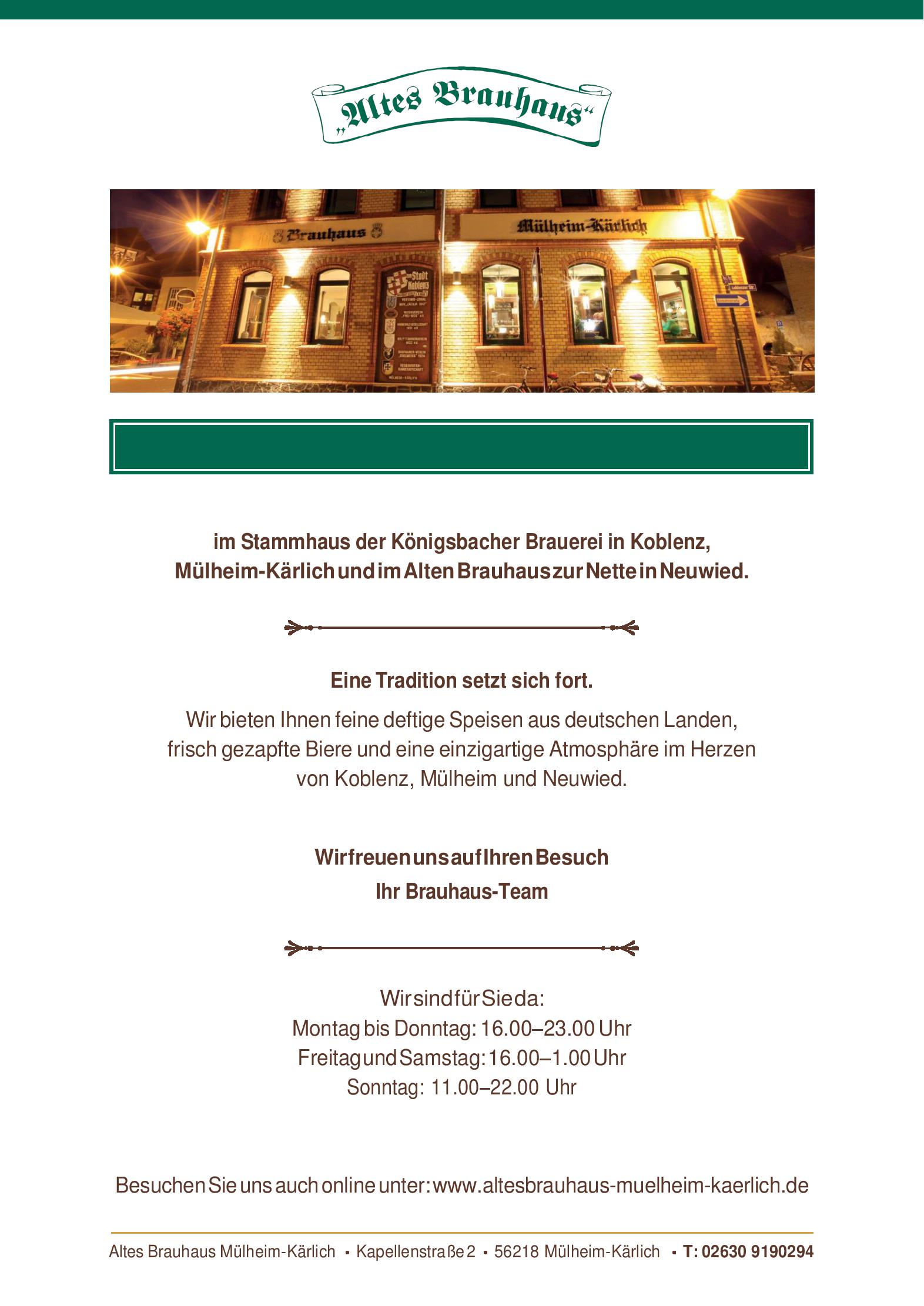 Speisekarte altes brauhaus in Mülheim-Kärlich, Seite 22