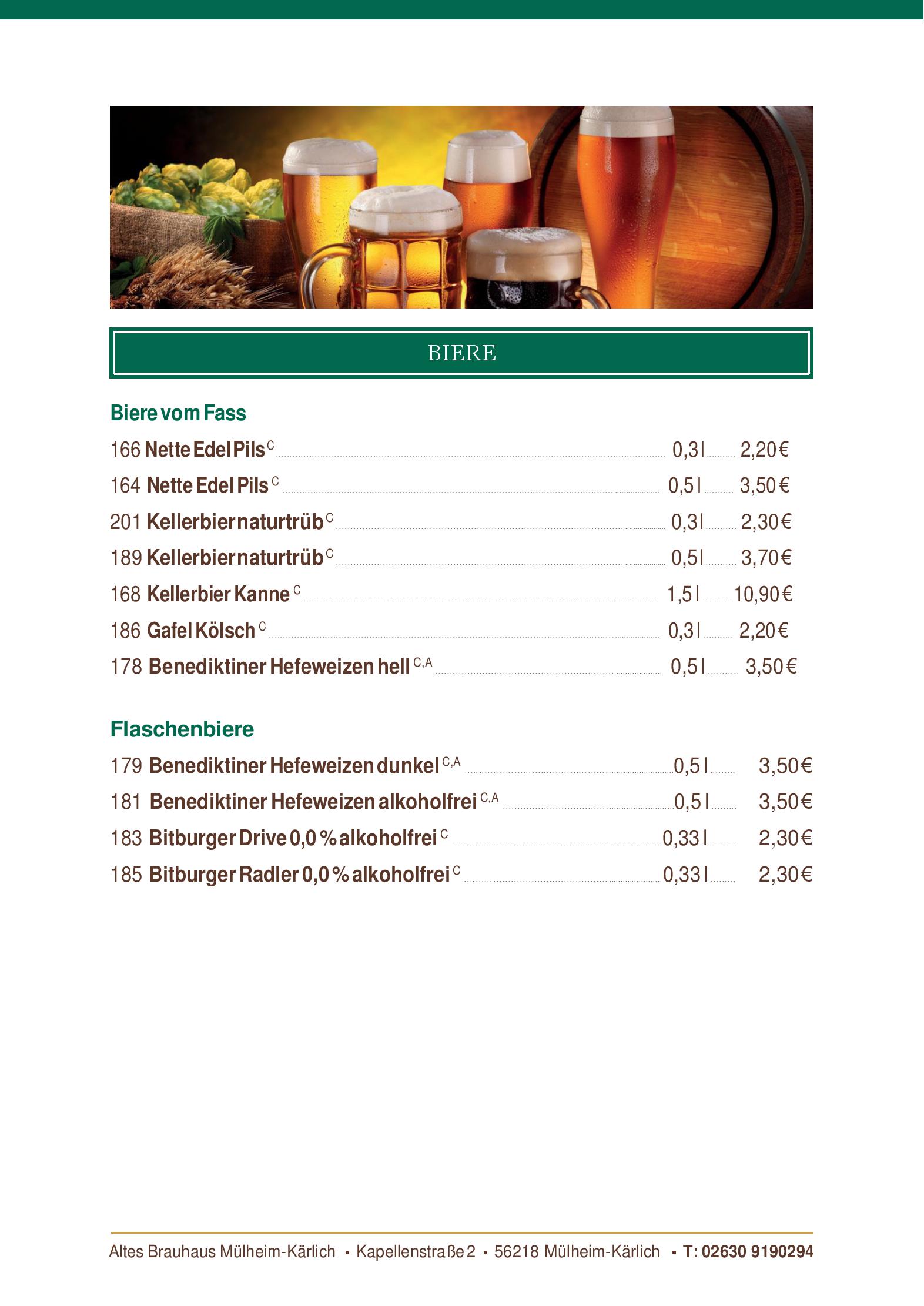 Speisekarte altes brauhaus in Mülheim-Kärlich, Seite 34