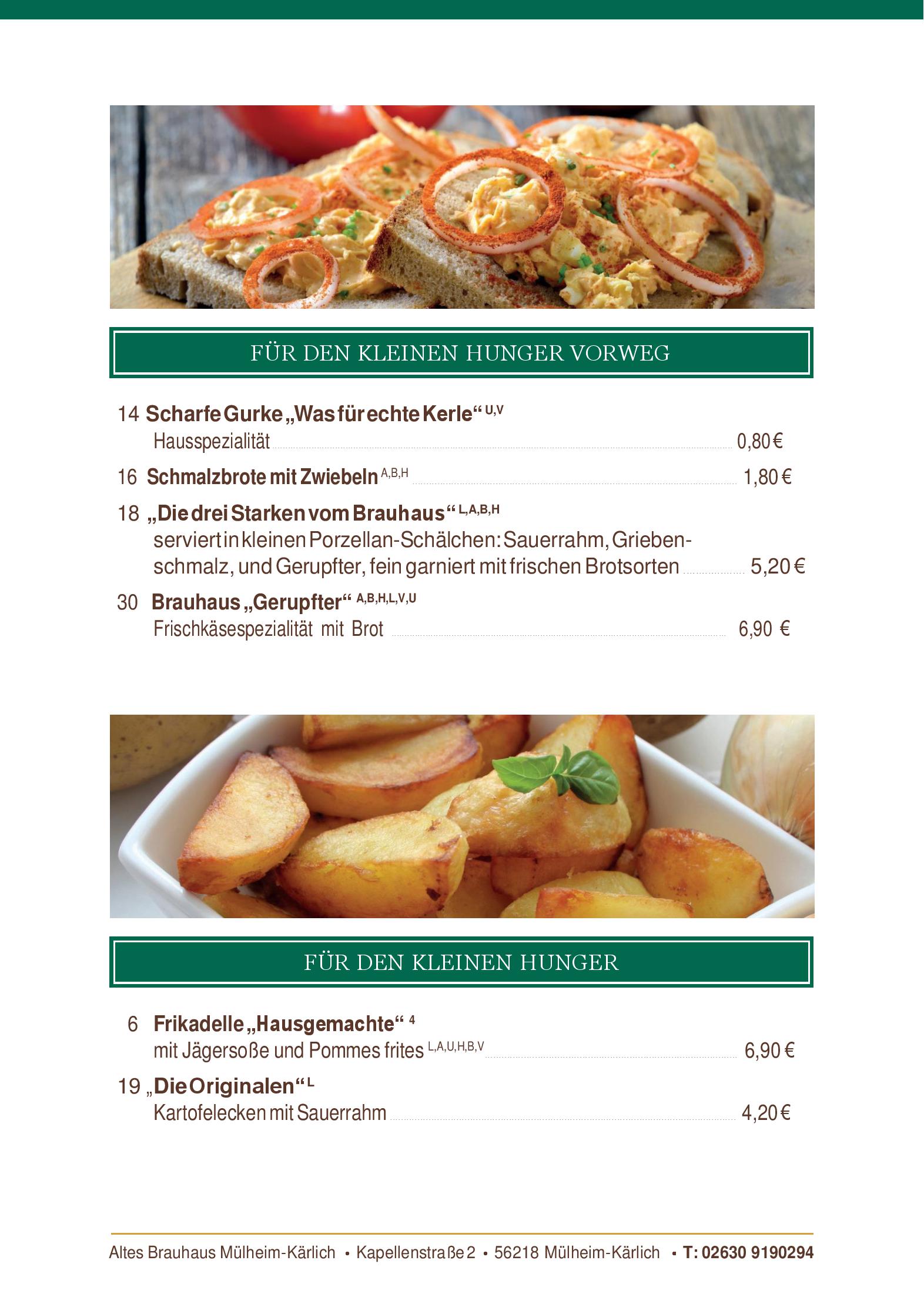 Speisekarte altes brauhaus in Mülheim-Kärlich, Seite 23