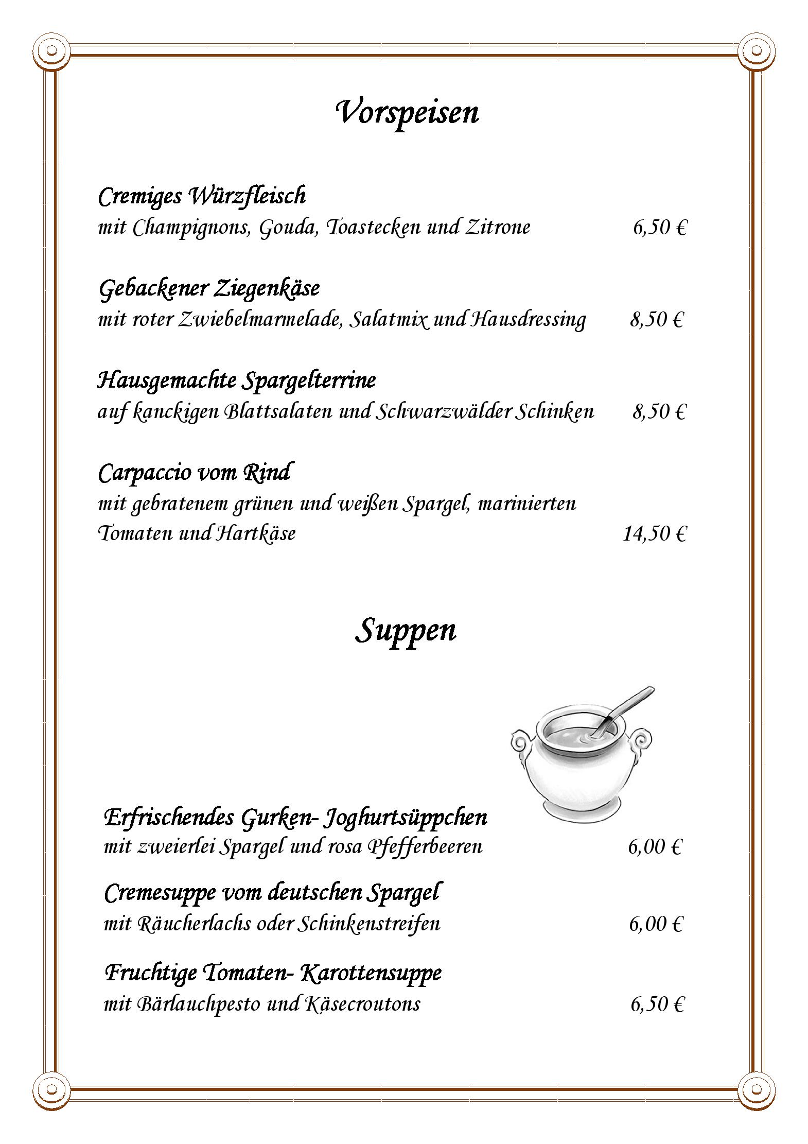 Speisekarte Zum Pferdestall in Leipzig, Seite 2