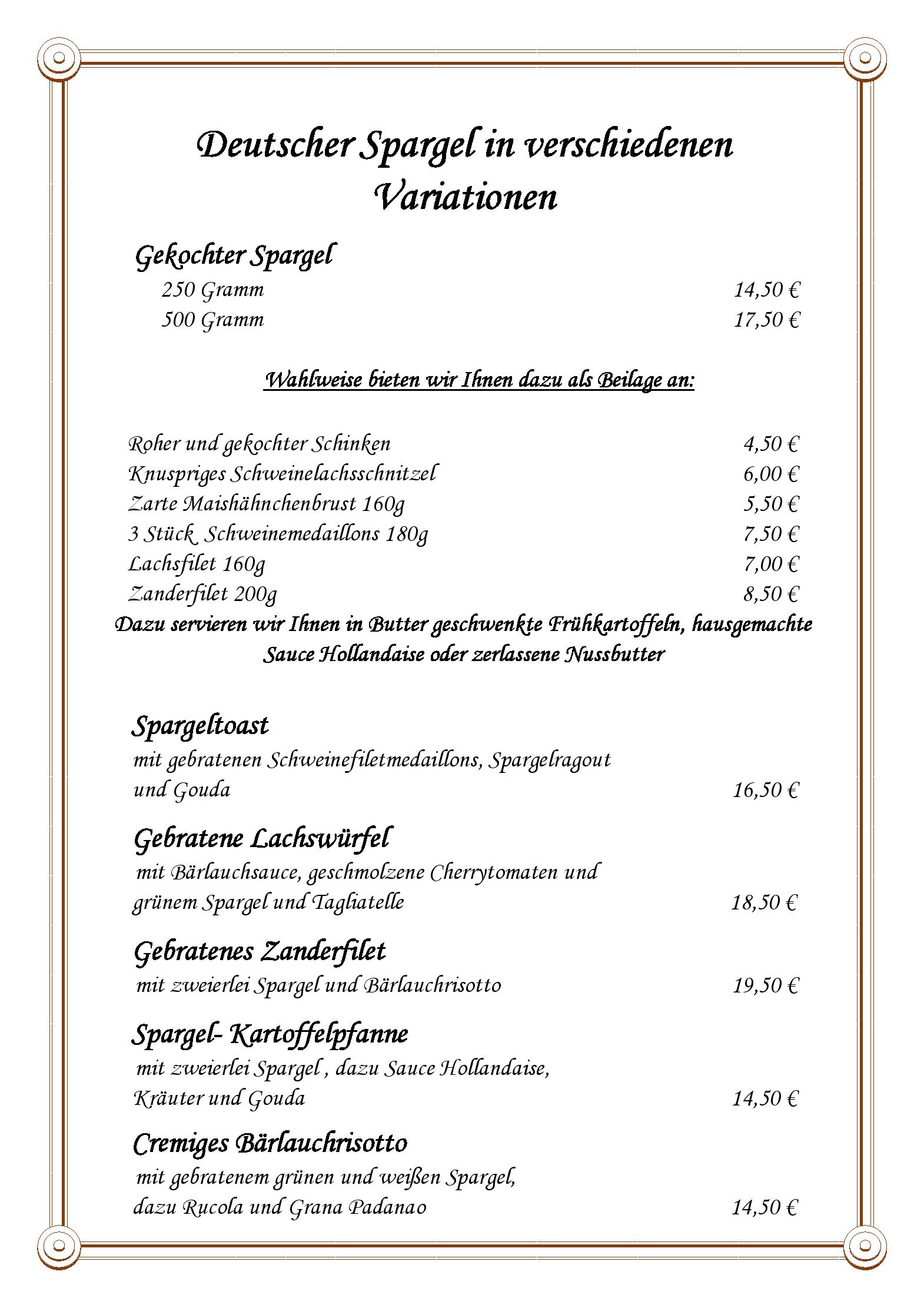 Speisekarte Zum Pferdestall in Leipzig, Seite 4
