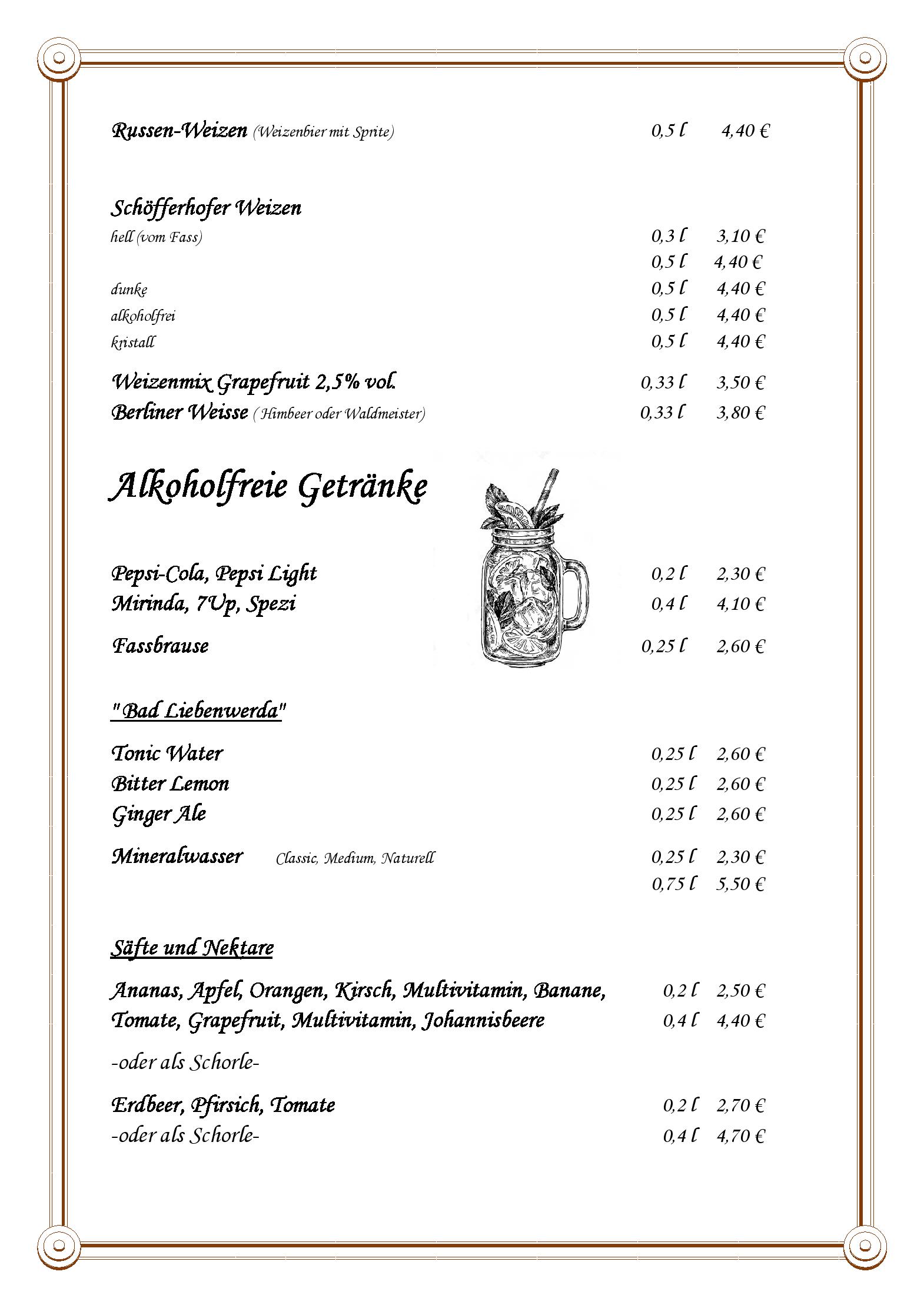 Speisekarte Zum Pferdestall in Leipzig, Seite 9