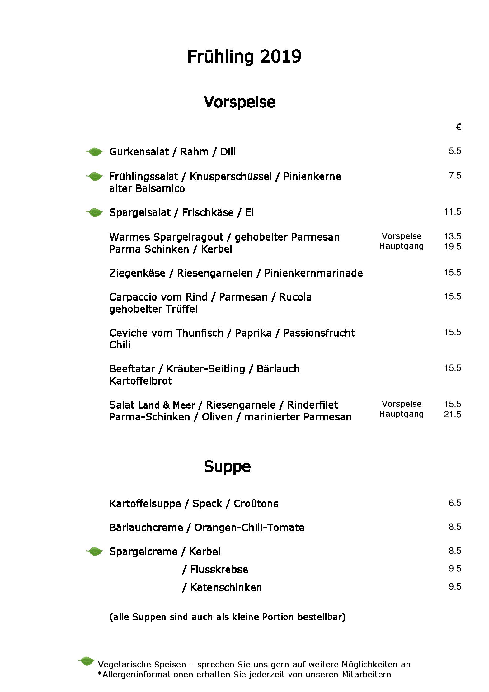 Speisekarte Lenz Restaurant in Hamburg, Seite 4