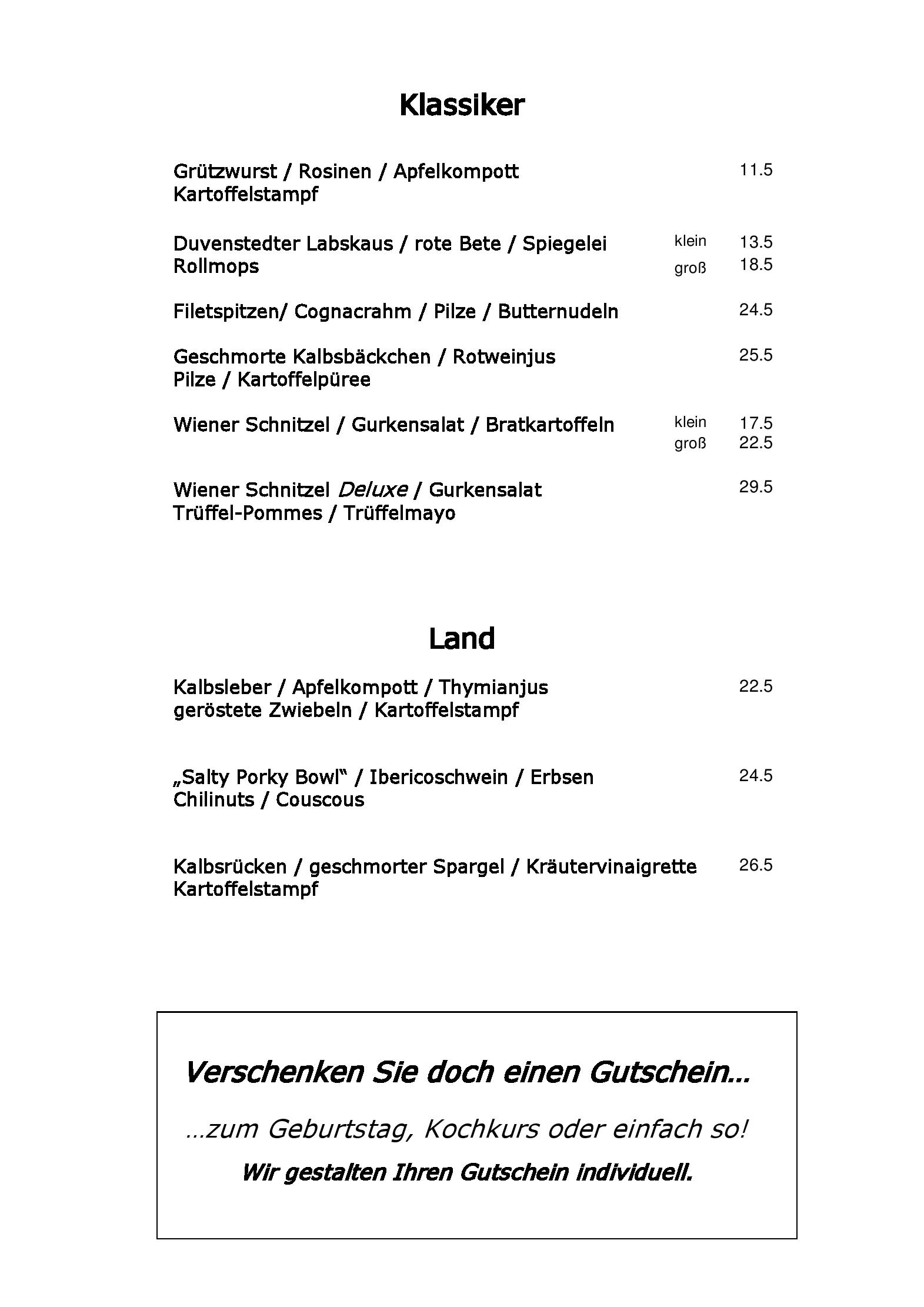 Speisekarte Lenz Restaurant in Hamburg, Seite 6
