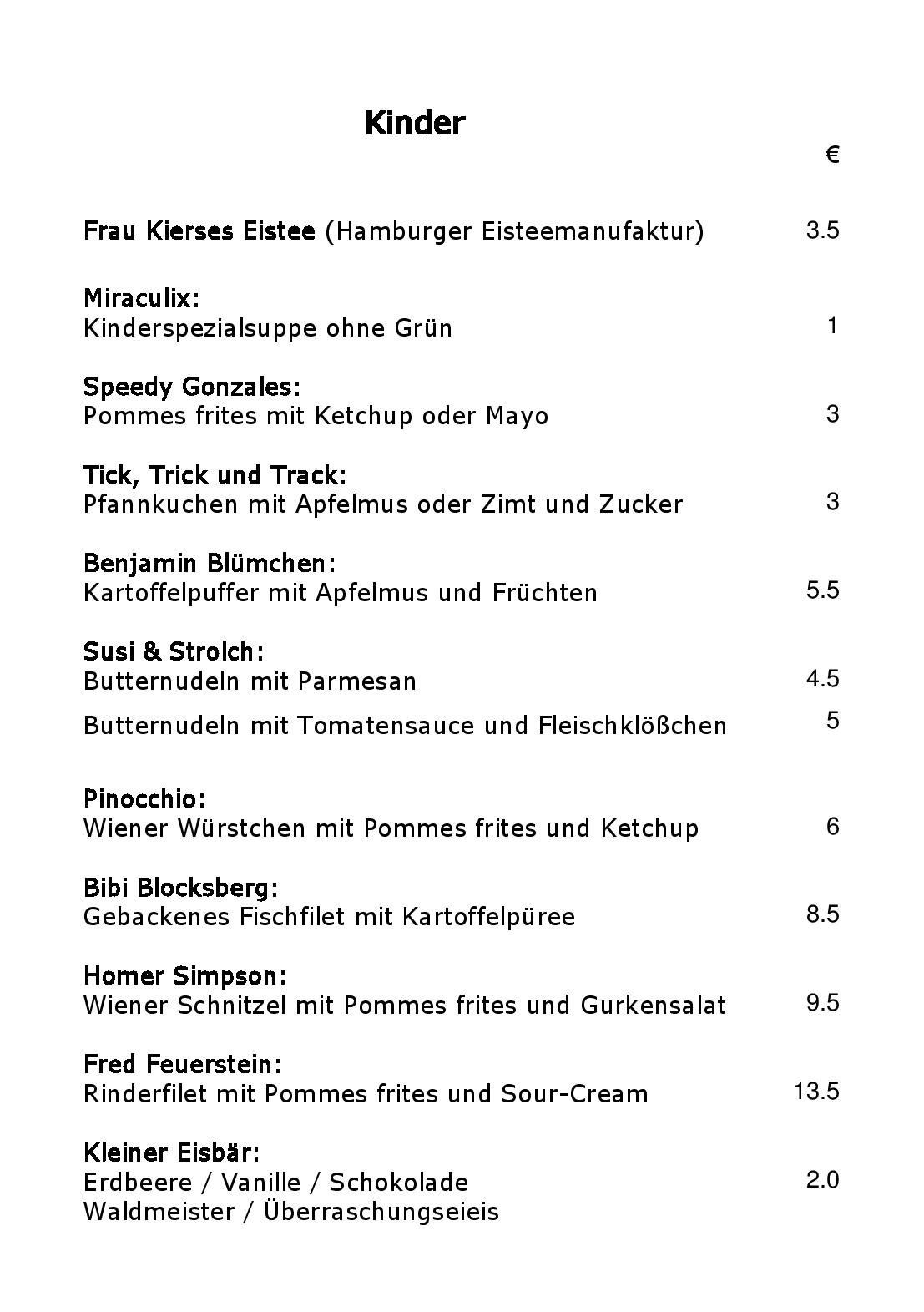 Speisekarte Lenz Restaurant in Hamburg, Seite 10