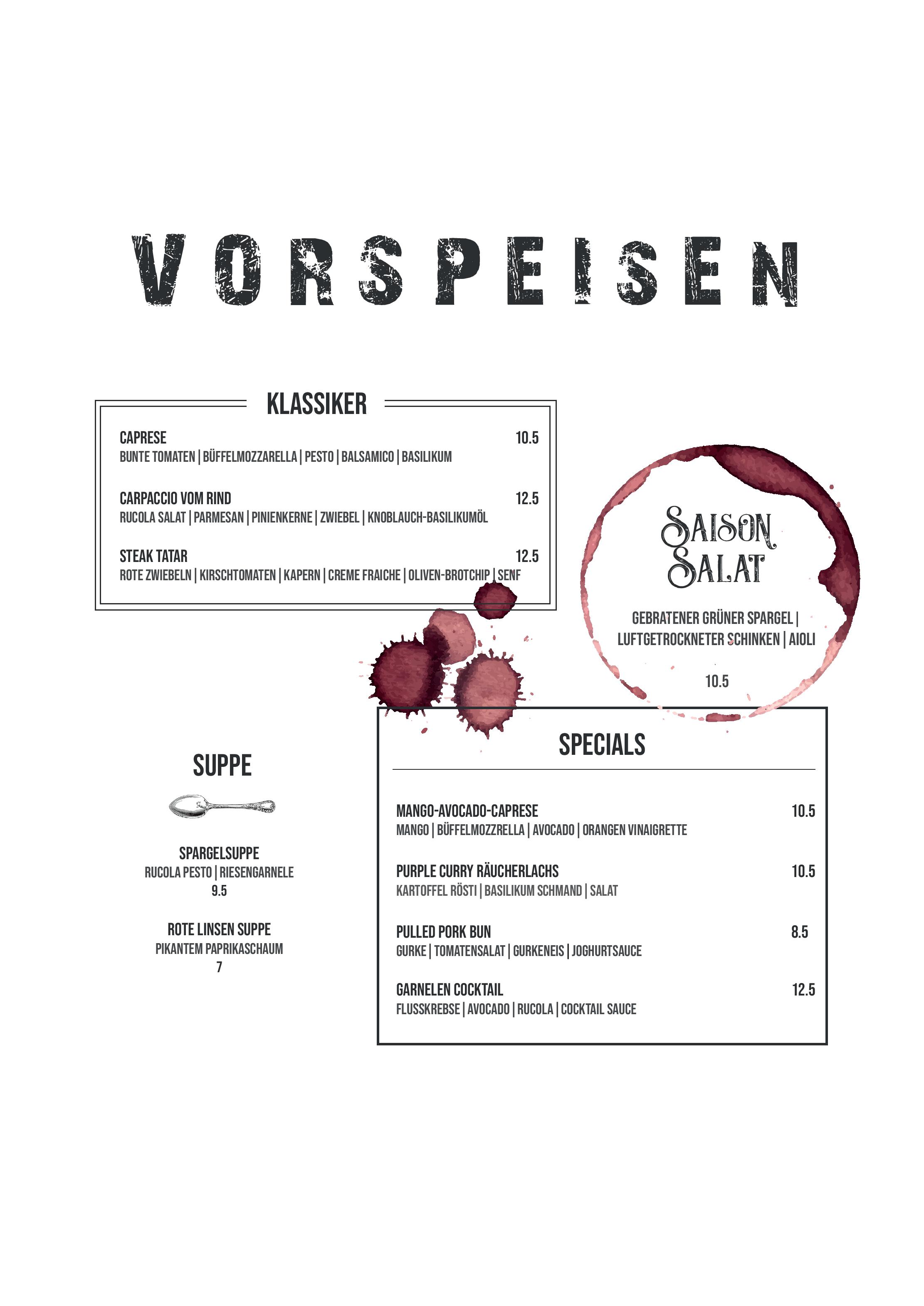 Speisekarte Restaurant Gildehaus im Van der Valk Hotel Hildesheim in Hildesheim, Seite 1