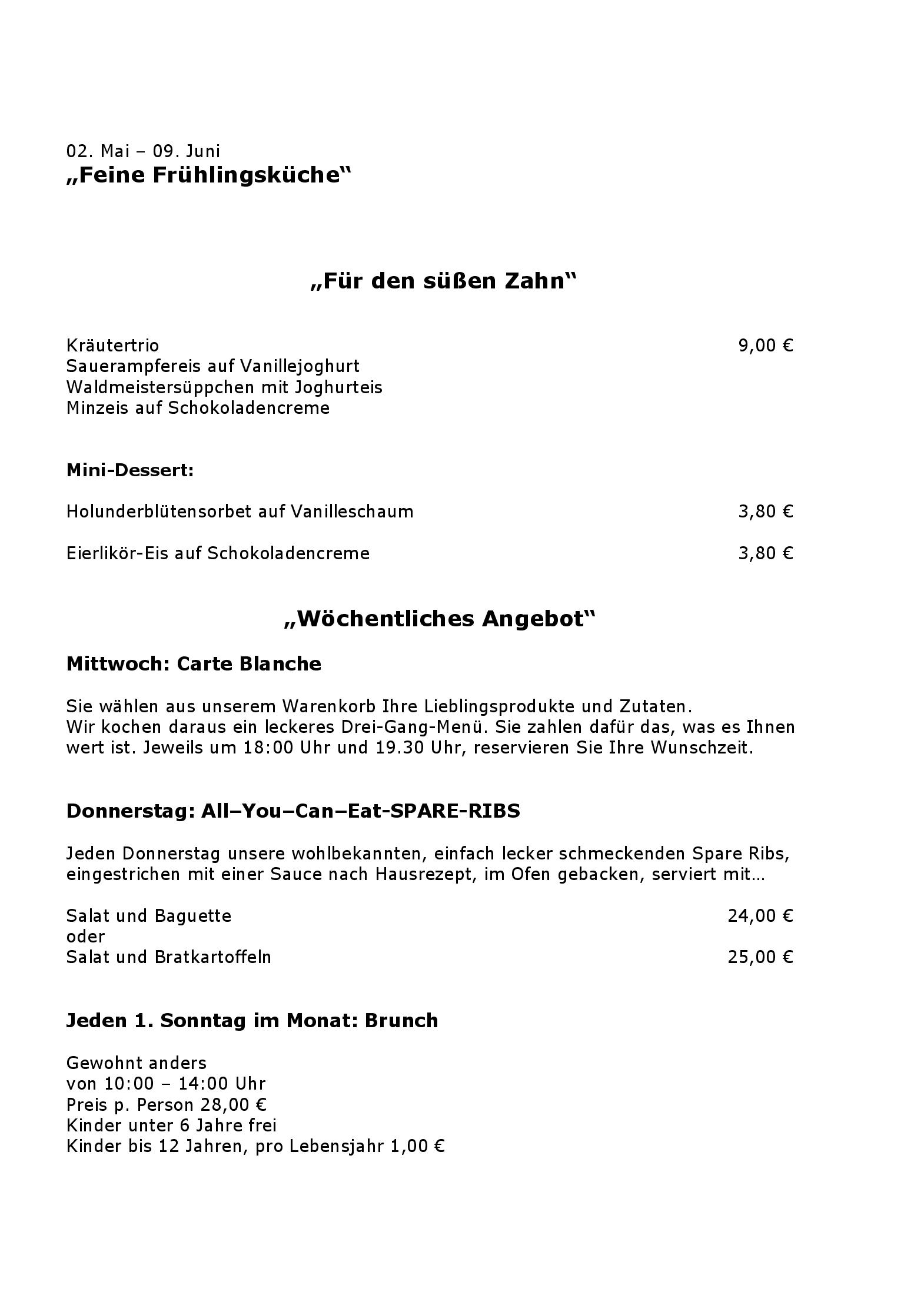 Speisekarte Gasthof Willenbrink in Lippetal, Seite 9