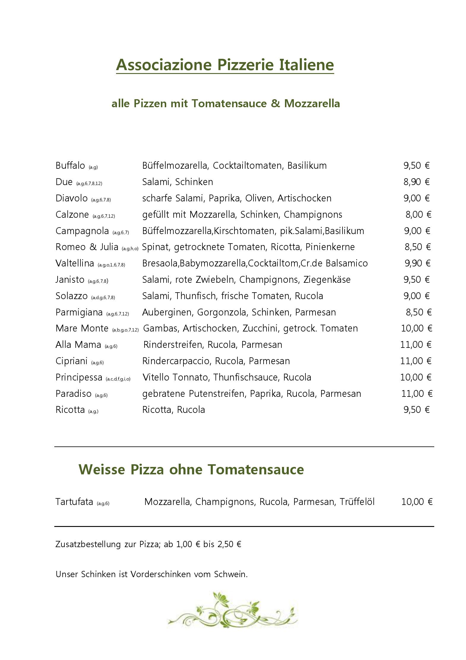 Speisekarte Sinans in München, Seite 4