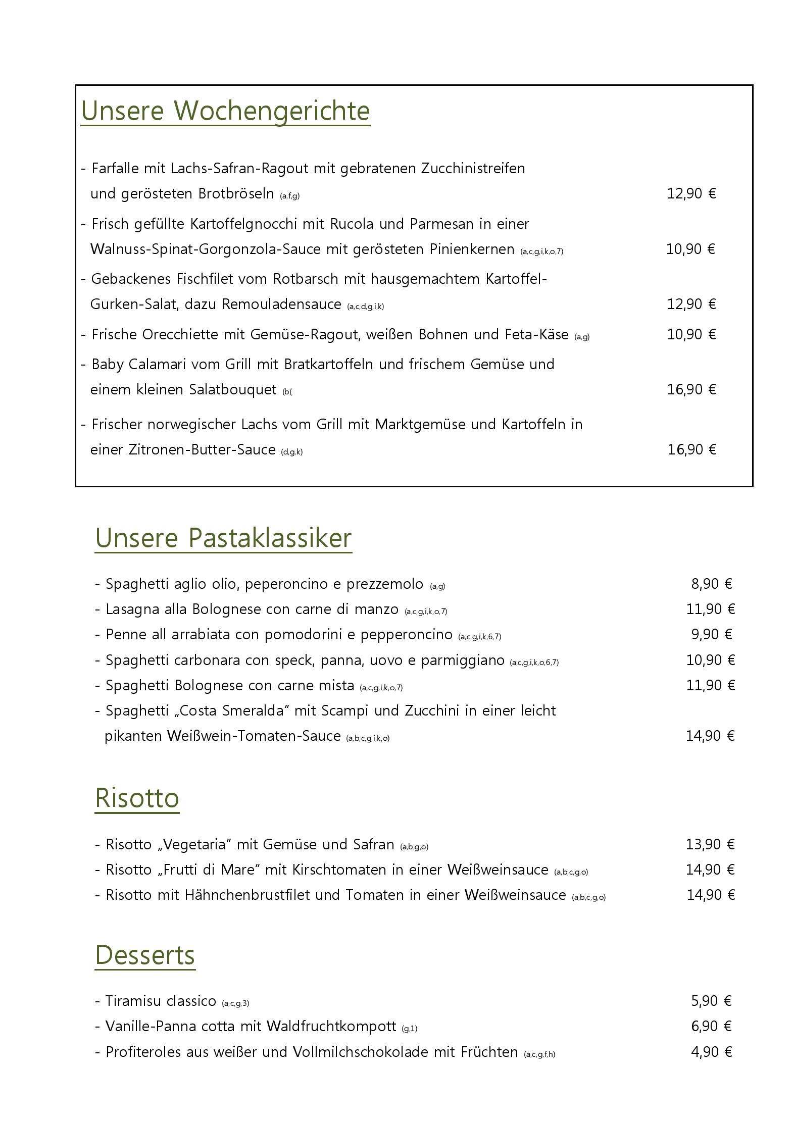 Speisekarte Sinans in München, Seite 14