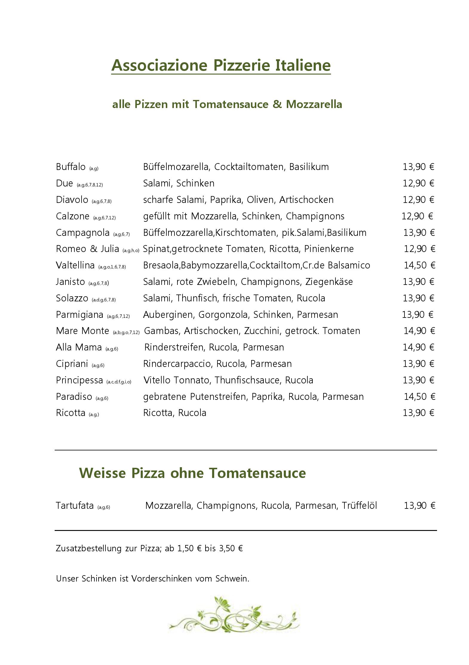 Speisekarte Sinans in München, Seite 16