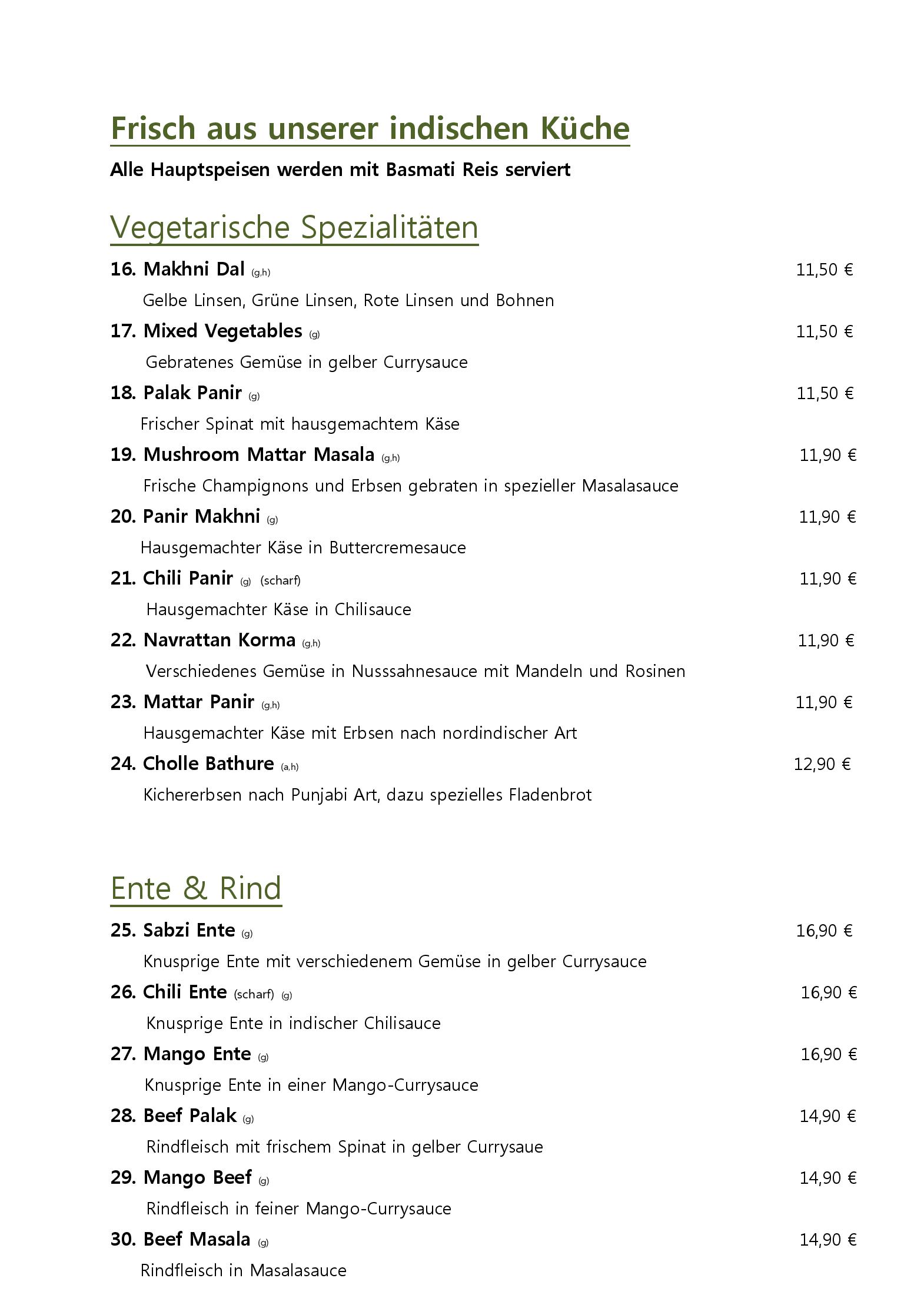 Speisekarte Sinans in München, Seite 18