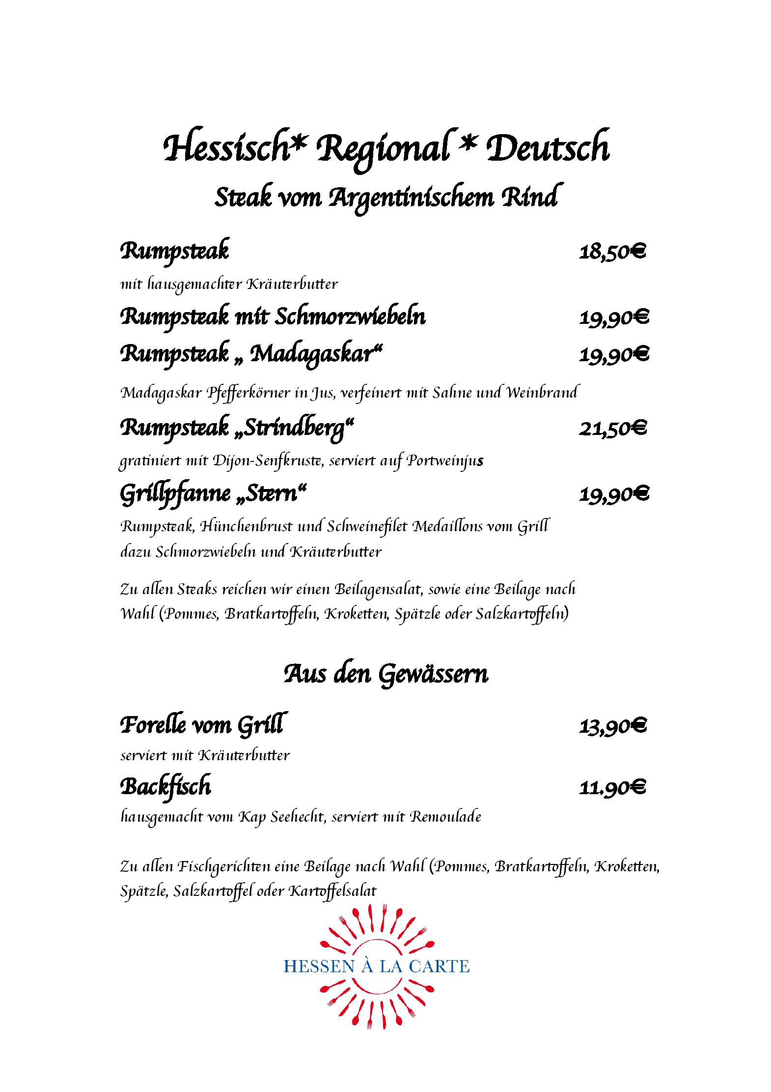 Speisekarte Wirtshaus zum Stern in Bad Soden-Salmünster, Seite 3