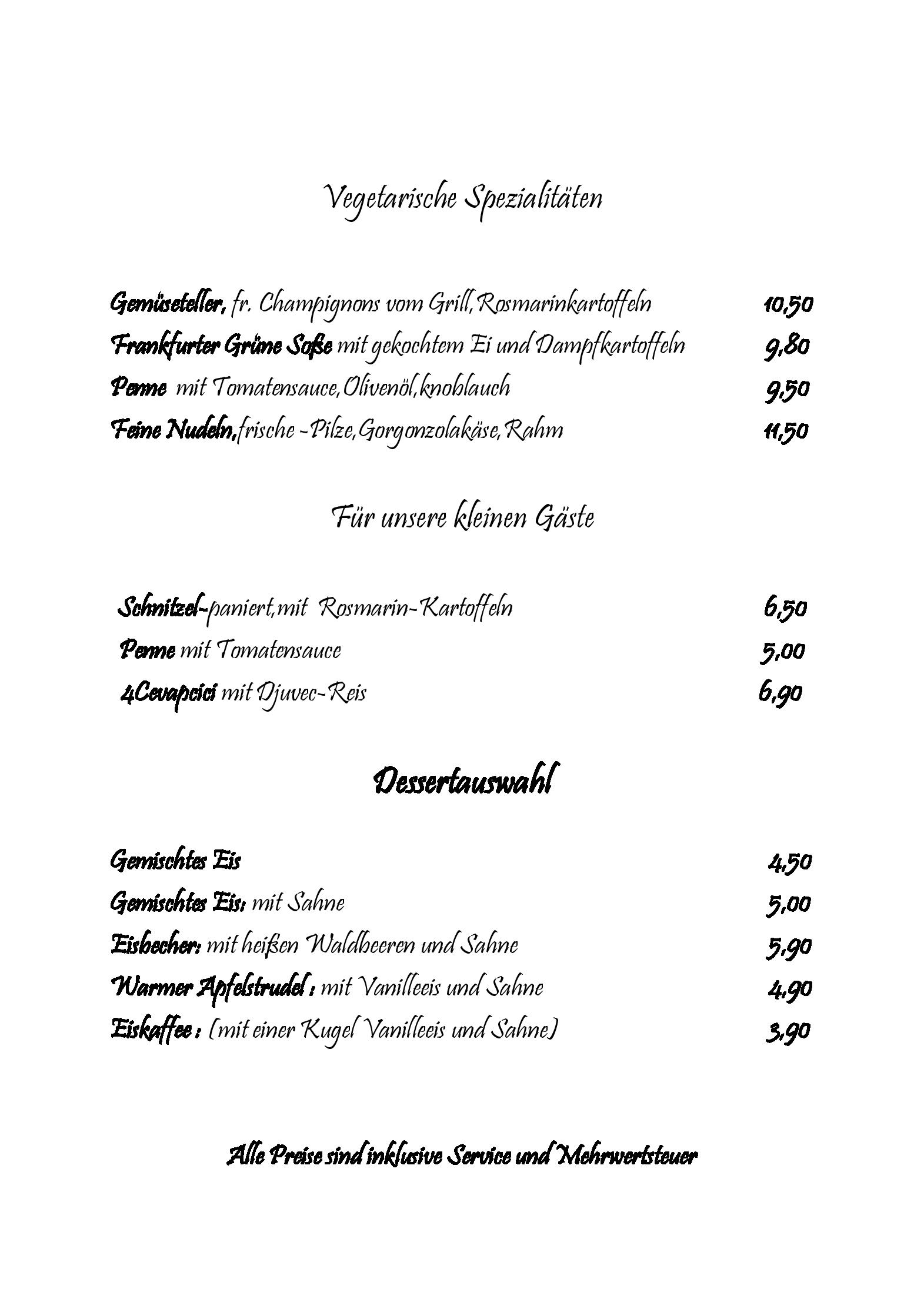 Speisekarte Restaurant Deutsches Haus in Eltville am Rhein, Seite 4