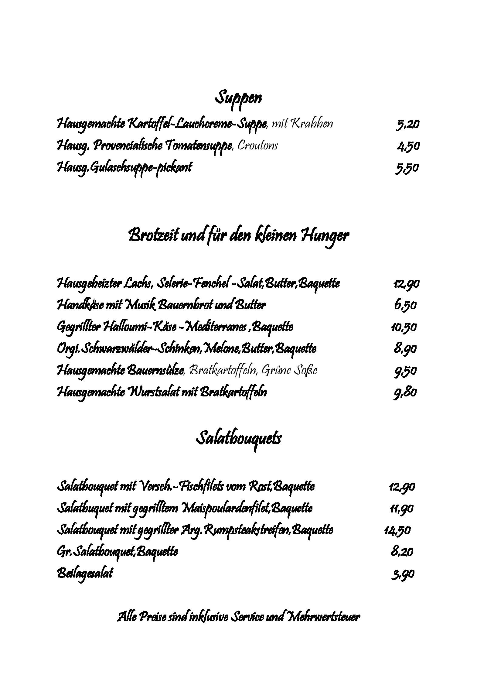 Speisekarte Restaurant Deutsches Haus in Eltville am Rhein, Seite 6