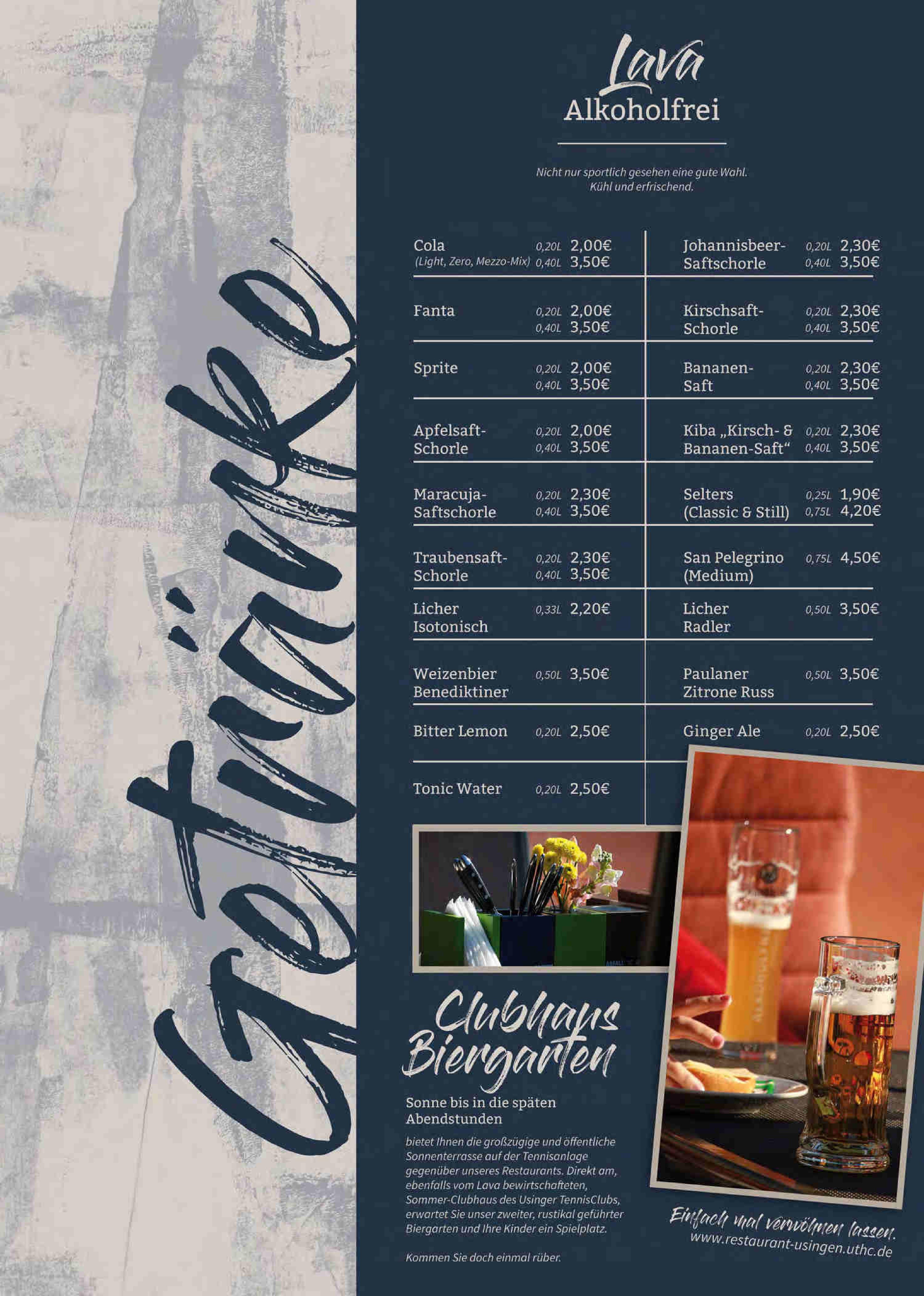 Speisekarte Lava Restaurant Usingen in Usingen, Seite 13