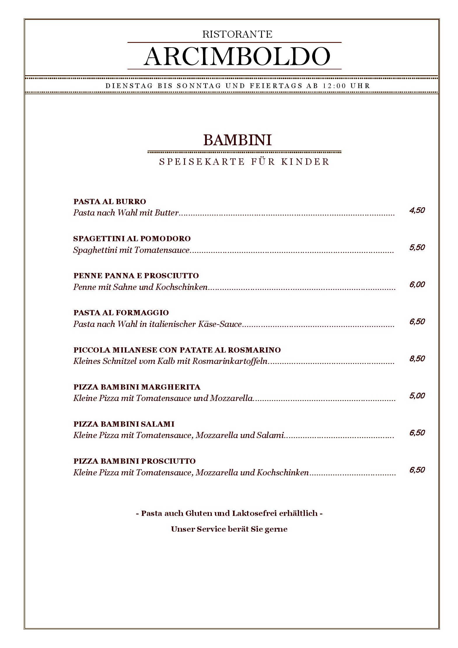 Speisekarte Ristorante Arcimboldo  in Berlin, Seite 12