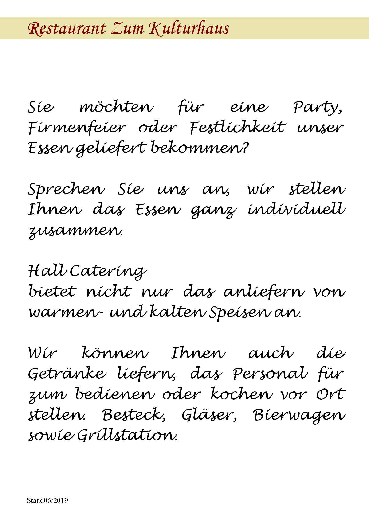 Speisekarte Zum Kulturhaus in Sankt Ingbert, Seite 14