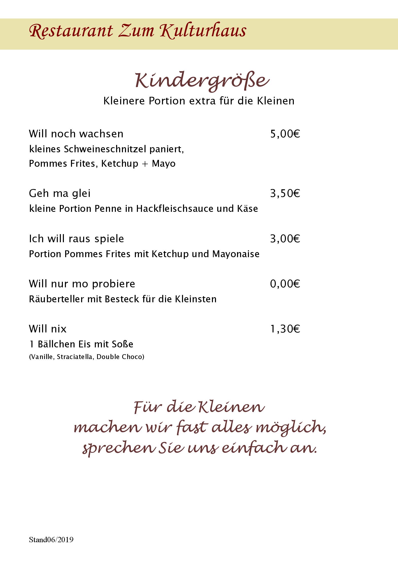 Speisekarte Zum Kulturhaus in Sankt Ingbert, Seite 7