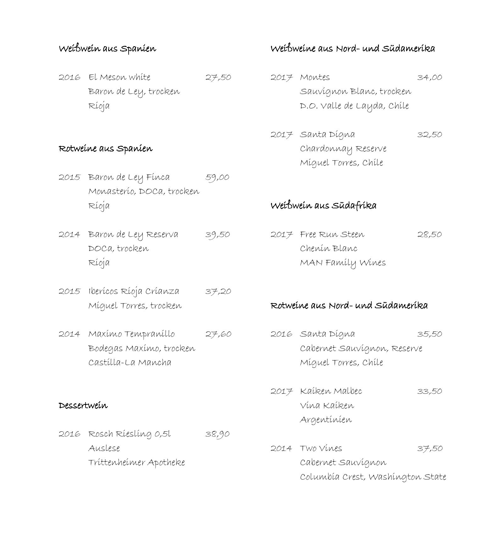 Speisekarte Linder Hotel & Sporting Club Wiesensee in Westerburg, Seite 17