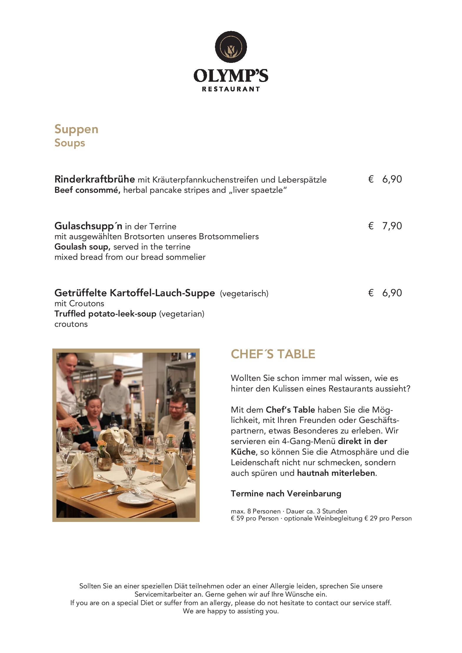 Speisekarte Olymp´s Restaurant in Eching, Seite 3