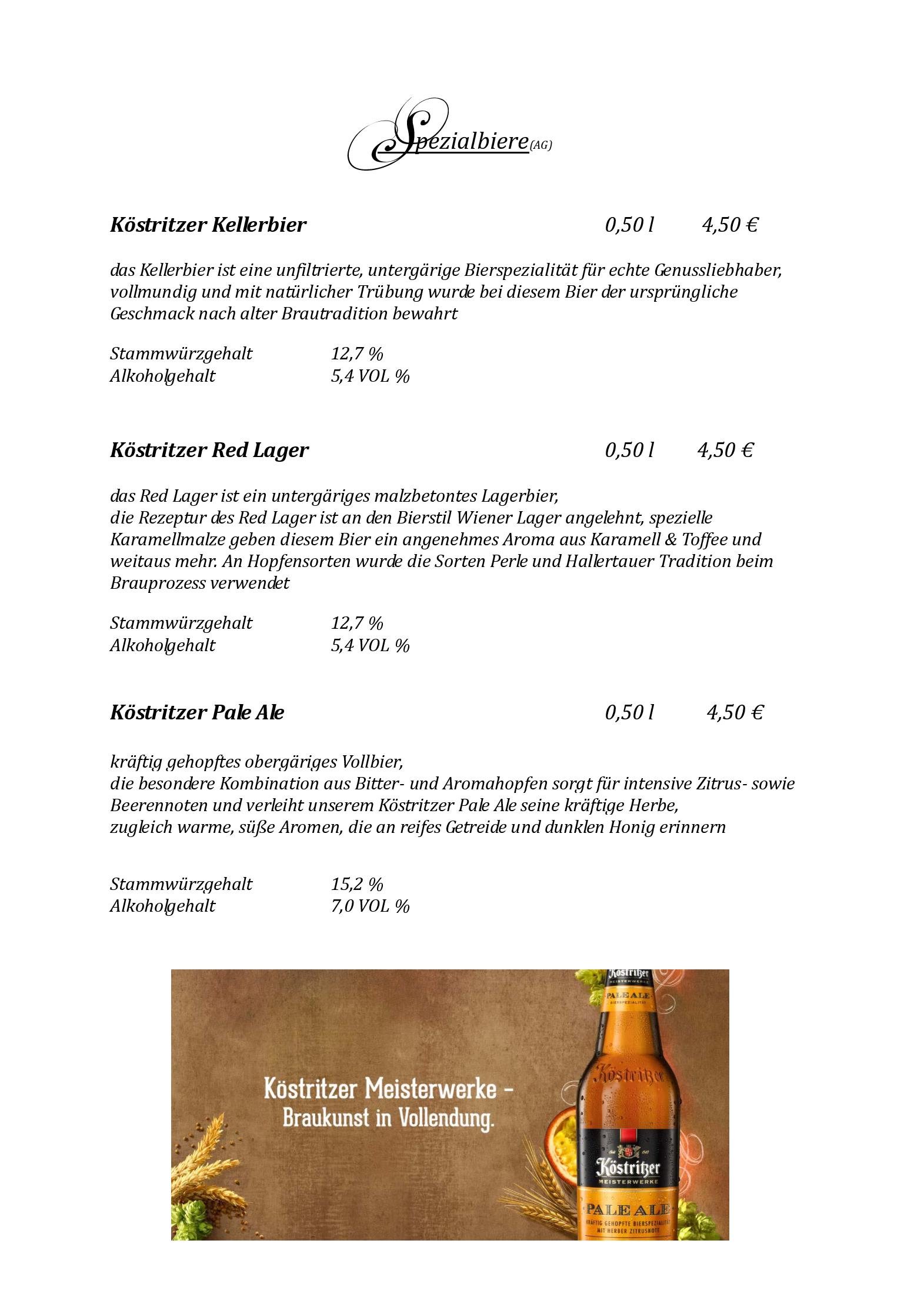 Speisekarte Hotel Lindenhof in Bad Schandau, Seite 12