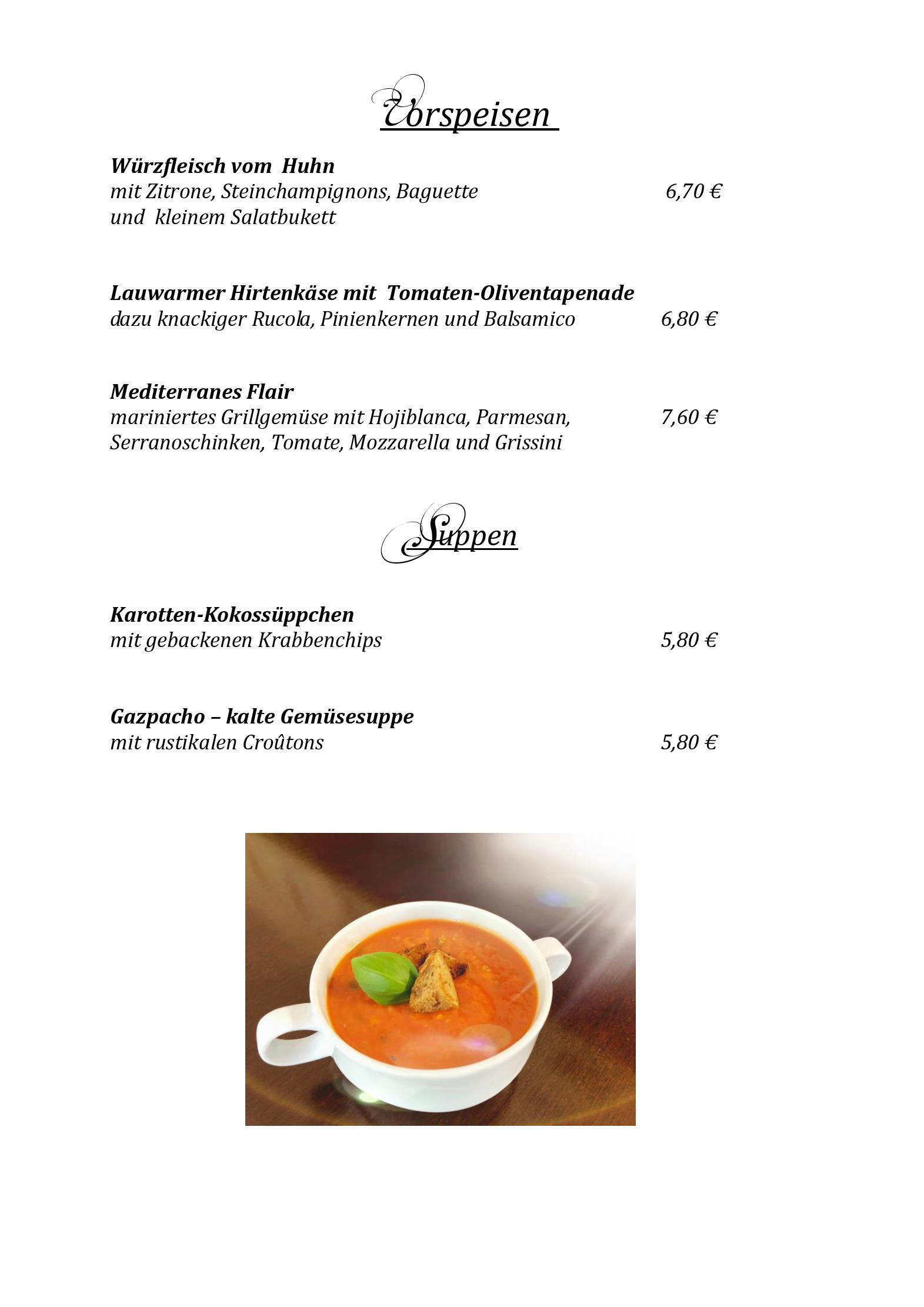 Speisekarte Hotel Lindenhof in Bad Schandau, Seite 3