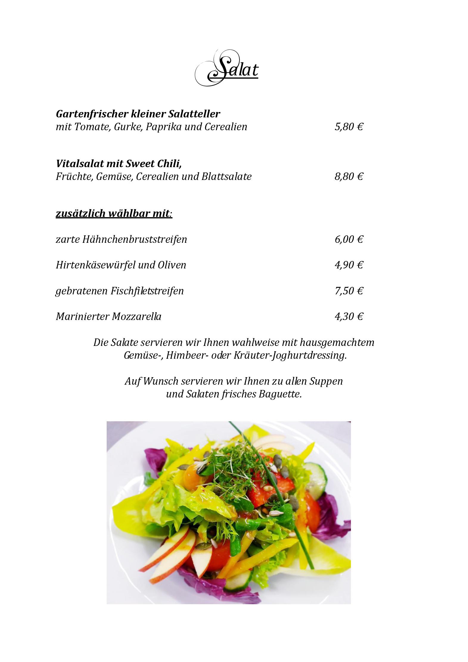 Speisekarte Hotel Lindenhof in Bad Schandau, Seite 4