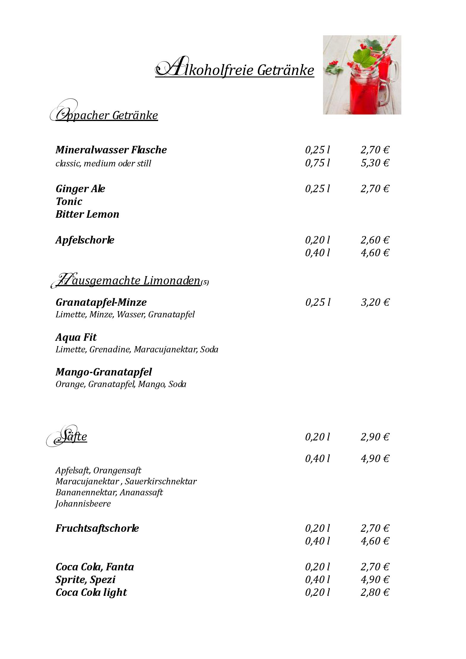 Speisekarte Hotel Lindenhof in Bad Schandau, Seite 9