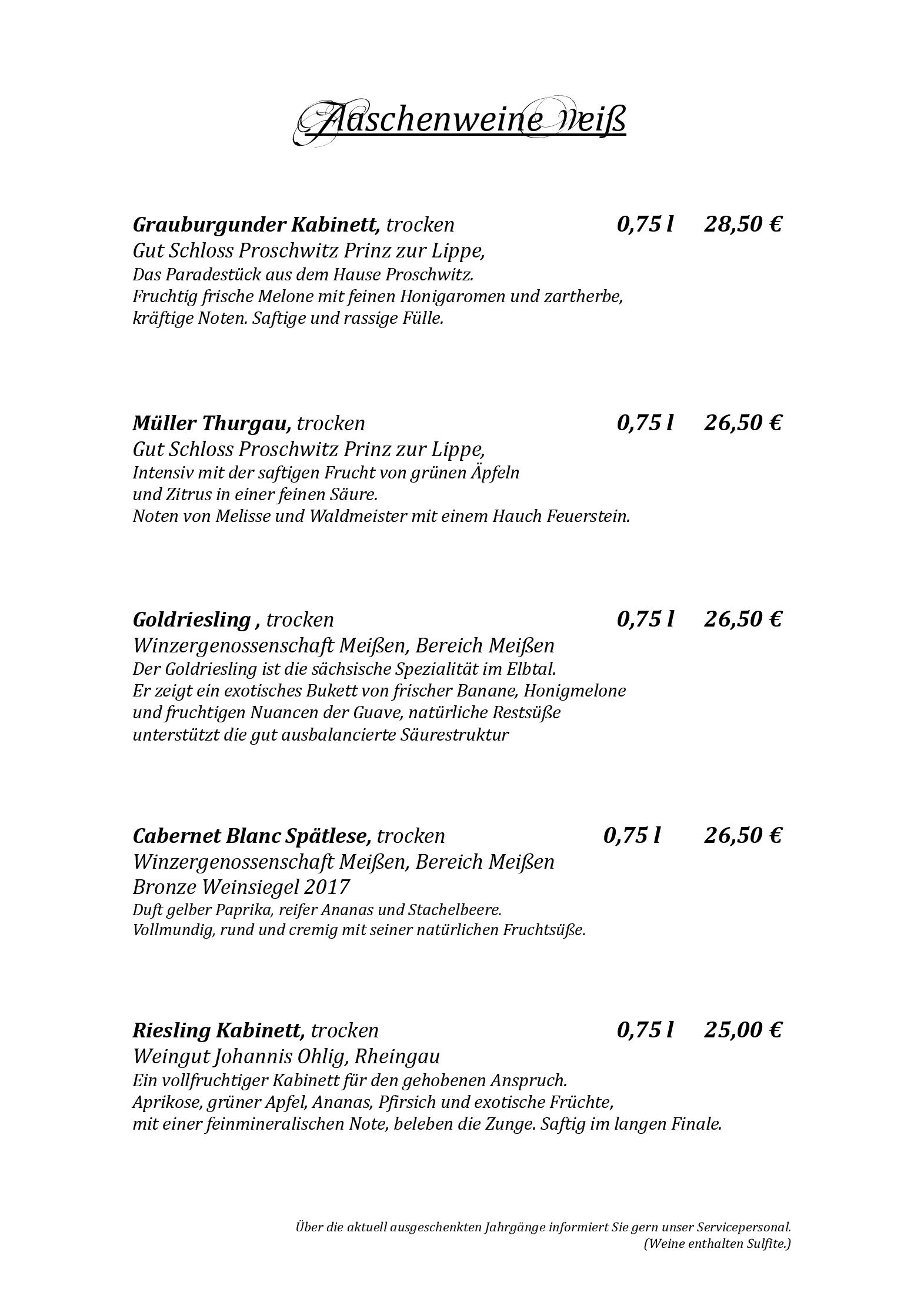 Speisekarte Hotel Lindenhof in Bad Schandau, Seite 25