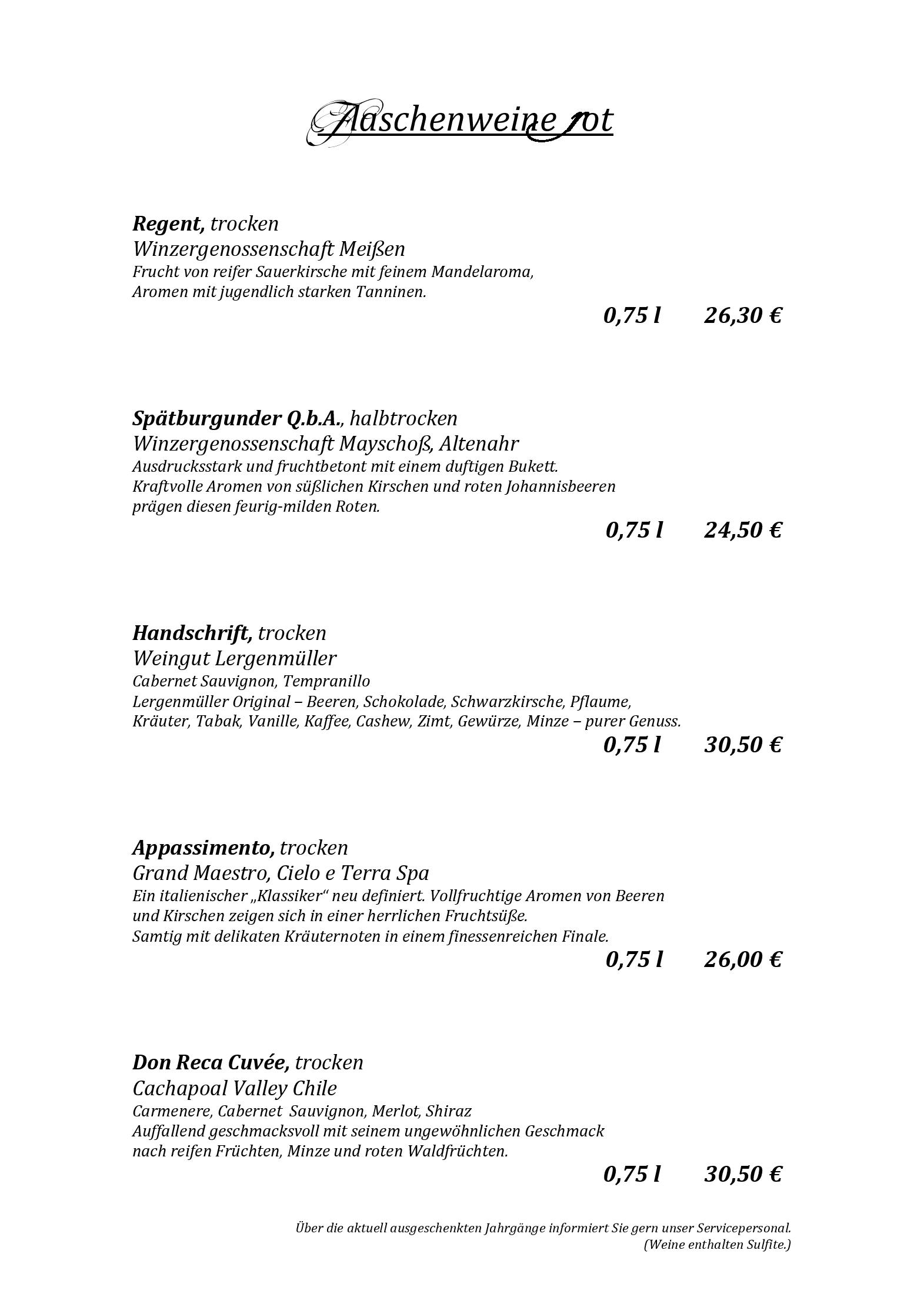 Speisekarte Hotel Lindenhof in Bad Schandau, Seite 28