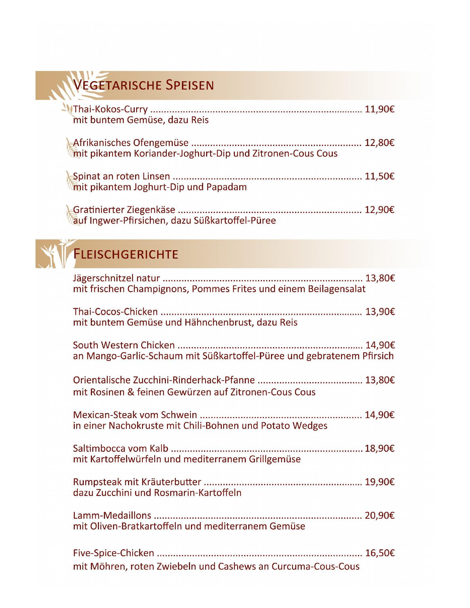 Speisekarte Wunderbar Weite Welt , Cafe Bar Restaurant Club in Eppstein, Seite 5