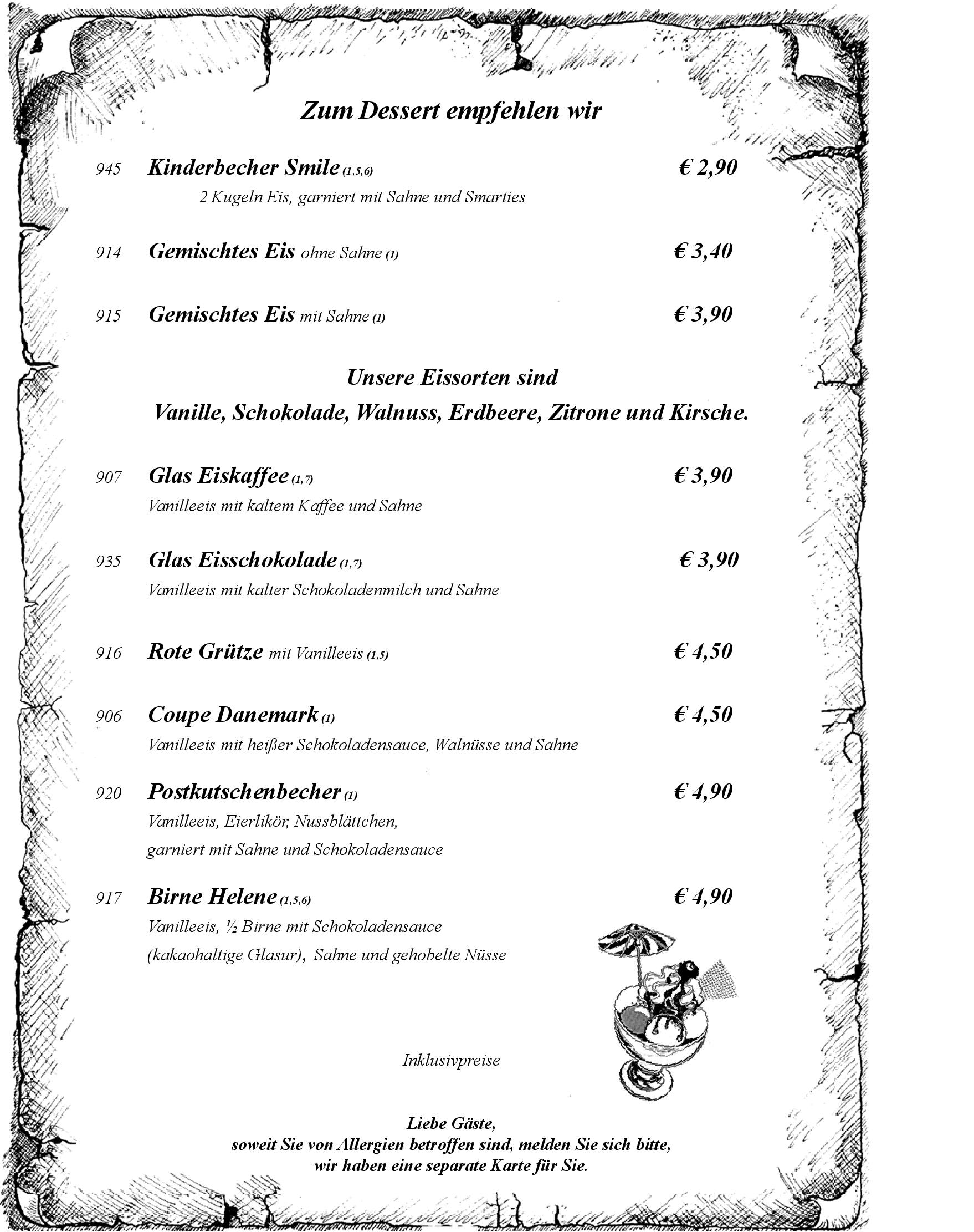 Speisekarte Hotel und Restaurant Lochmühle GmbH in Konstanz, Seite 12