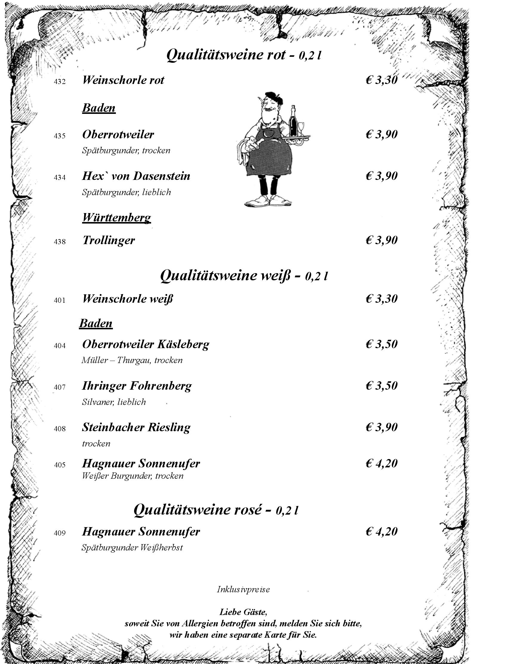 Speisekarte Hotel und Restaurant Lochmühle GmbH in Konstanz, Seite 16