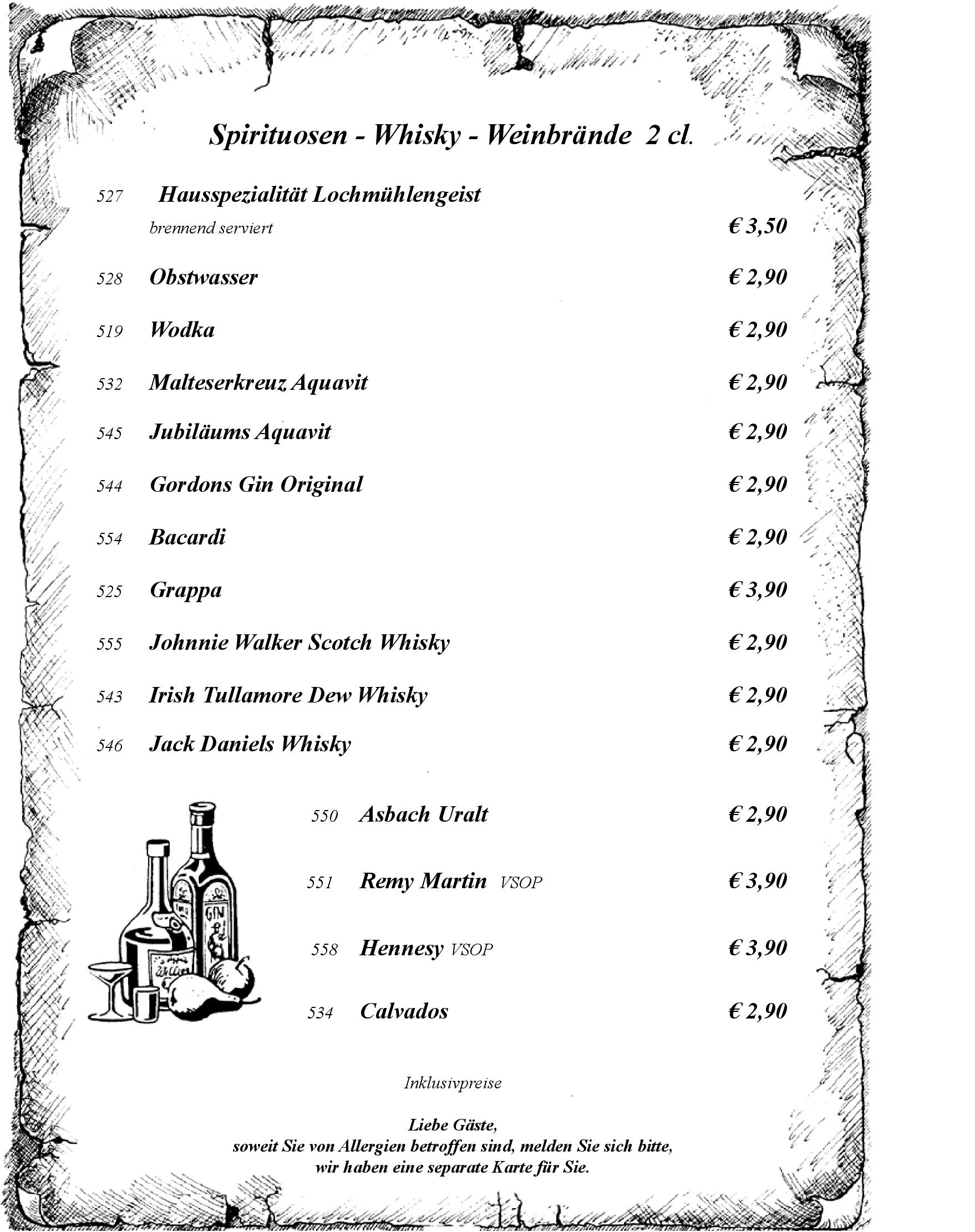 Speisekarte Hotel und Restaurant Lochmühle GmbH in Konstanz, Seite 20