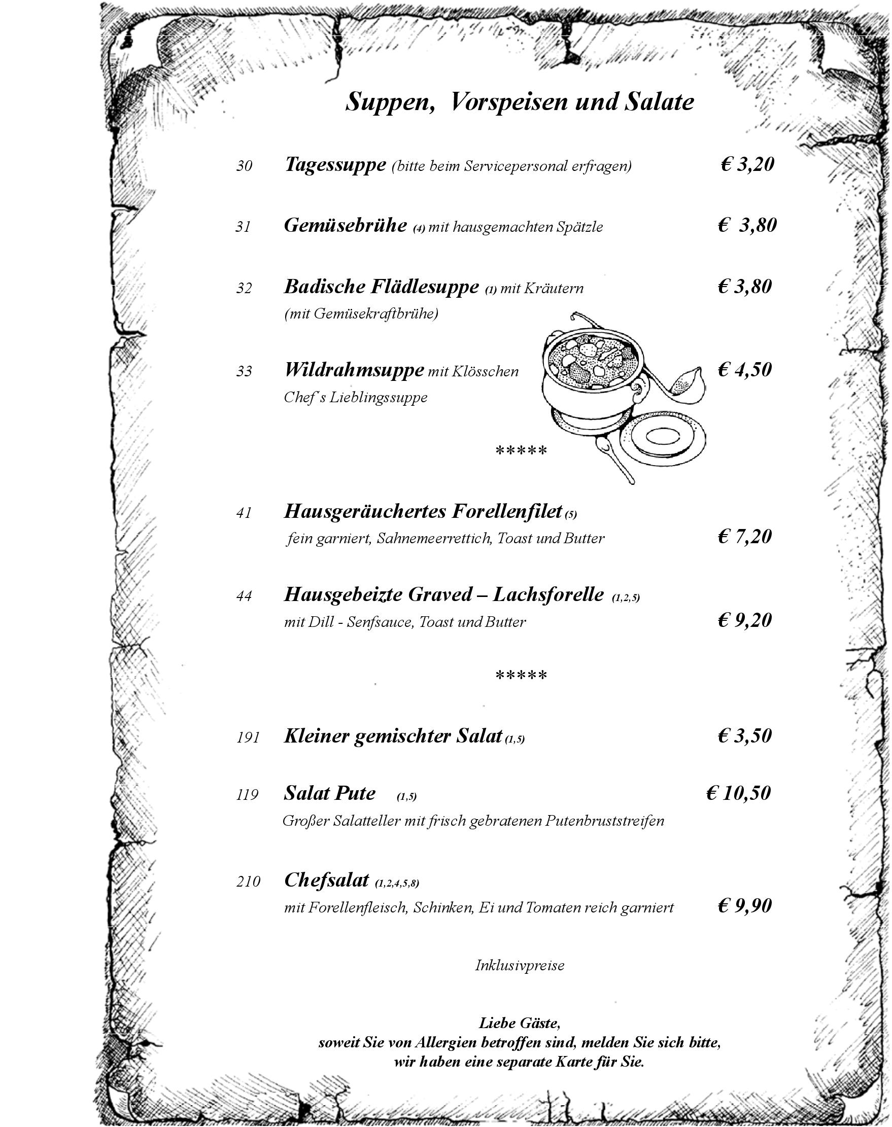 Speisekarte Hotel und Restaurant Lochmühle GmbH in Konstanz, Seite 5