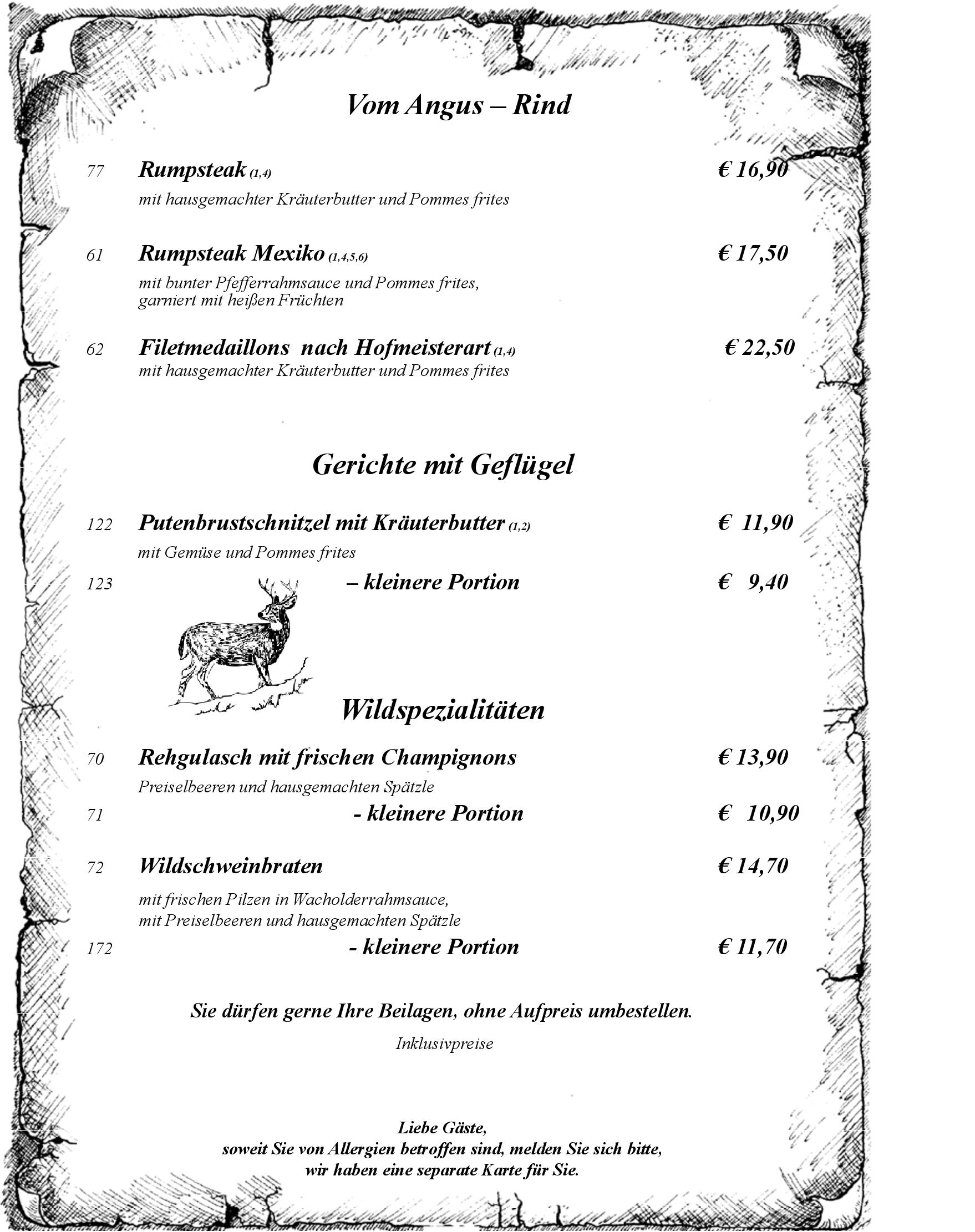 Speisekarte Hotel und Restaurant Lochmühle GmbH in Konstanz, Seite 8