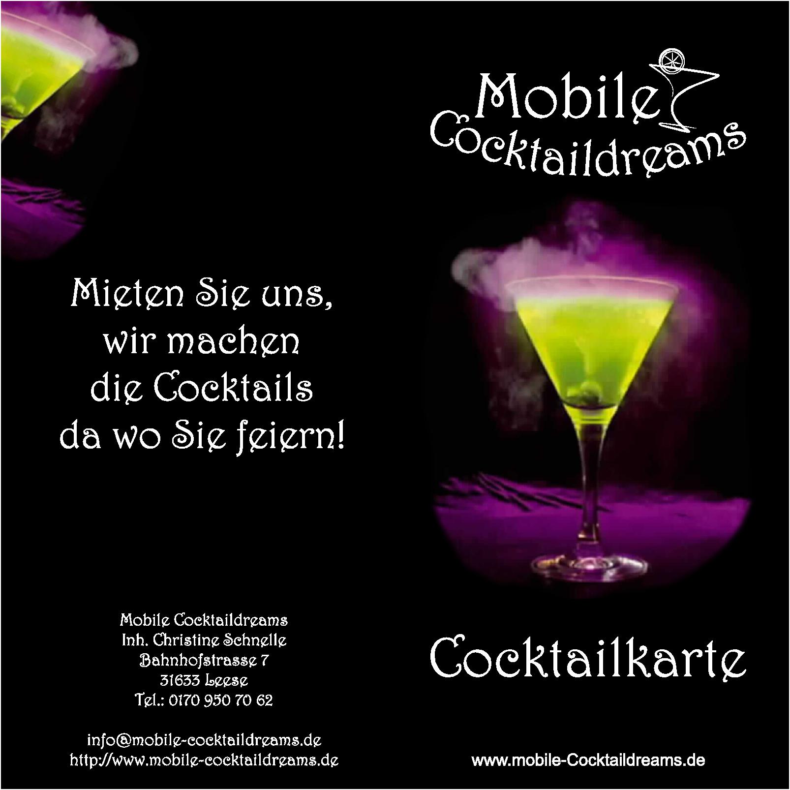 Speisekarte mobile Cocktaildreams in Stolzenau, Seite 2