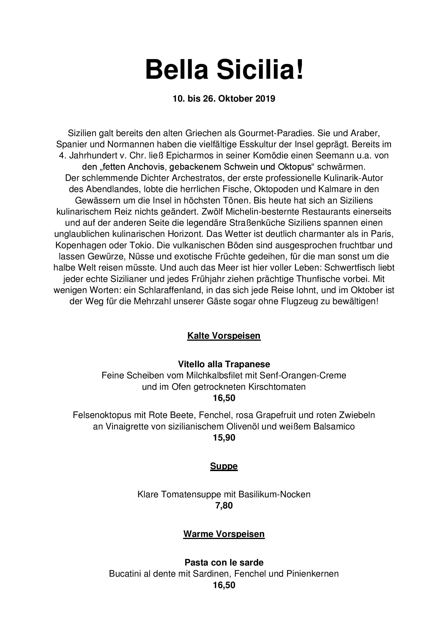 Speisekarte La Corona in Ansbach, Seite 3