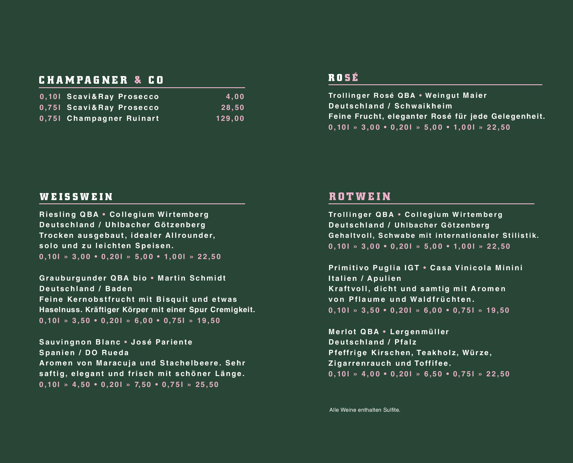 Speisekarte Bistro Domizil in Leonberg, Seite 5