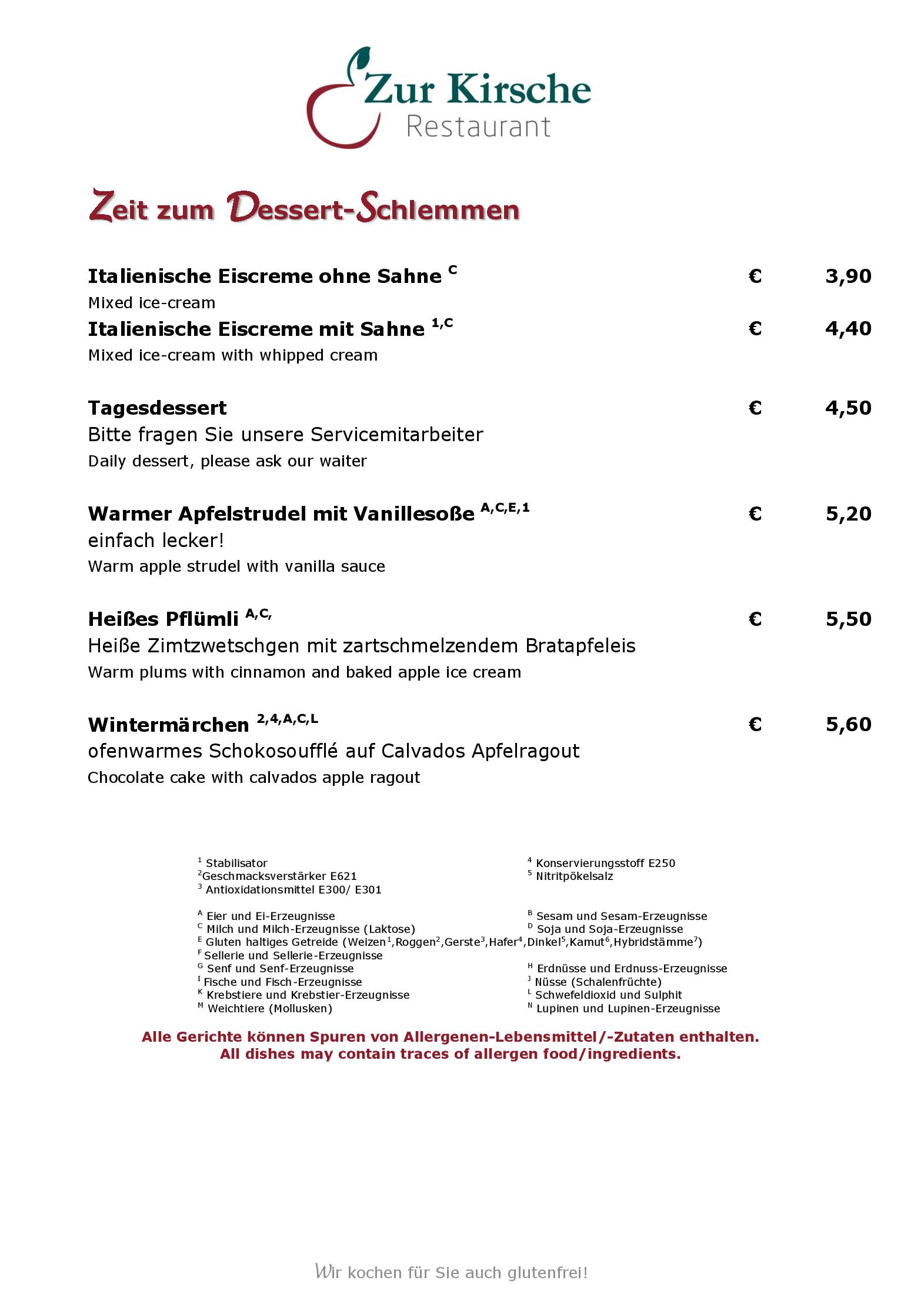 Speisekarte Schwarzwaldhotel Gengenbach in Gengenbach, Seite 4