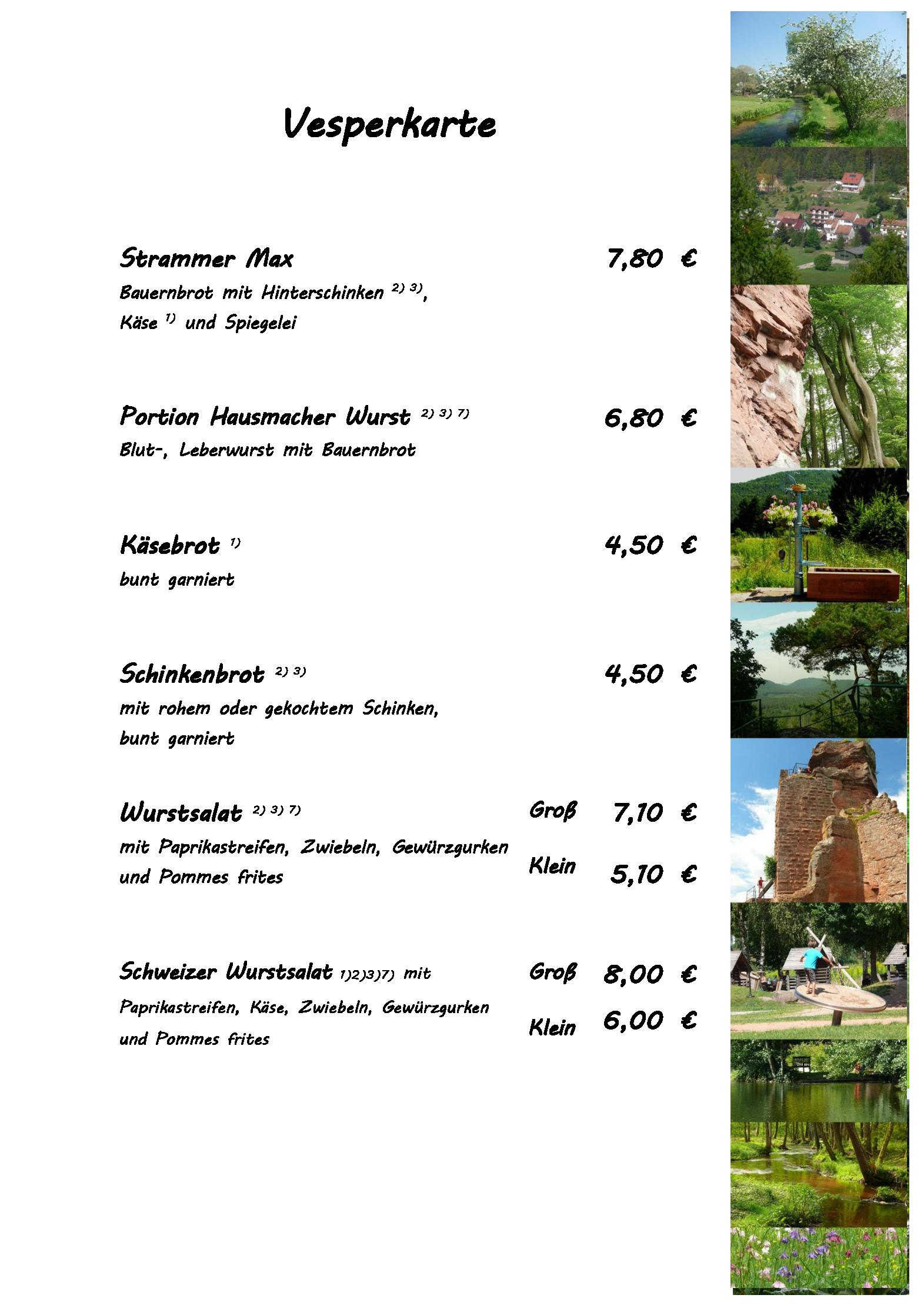 Speisekarte Blick zum Maimont in Ludwigswinkel, Seite 9