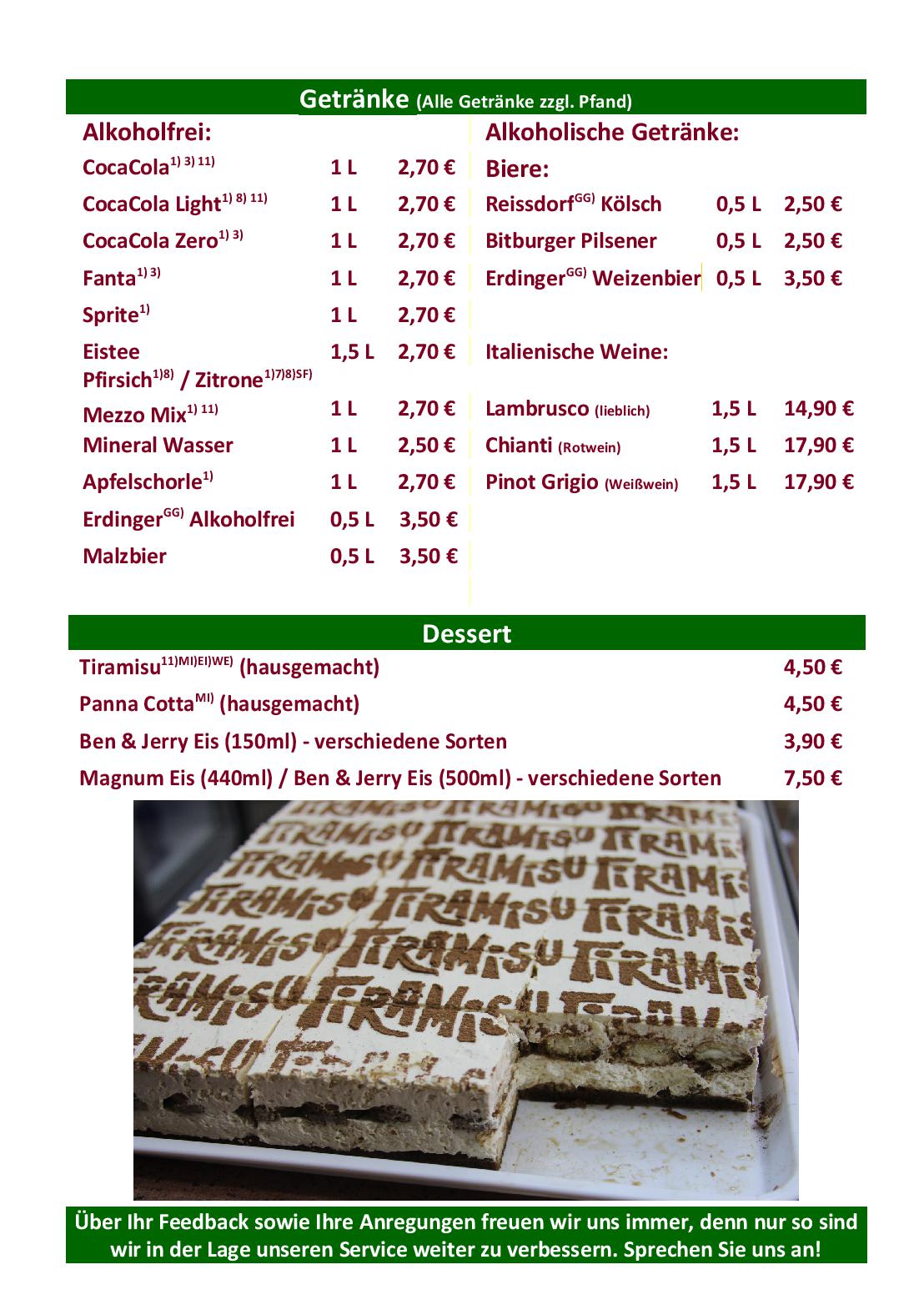 Speisekarte Donna Rosa Pizzeria in Bergheim, Seite 10