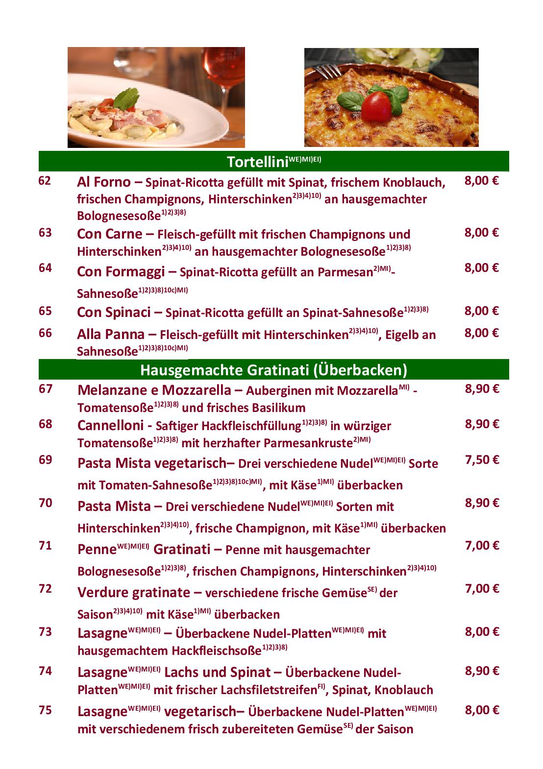 Speisekarte Donna Rosa Pizzeria in Bergheim, Seite 8