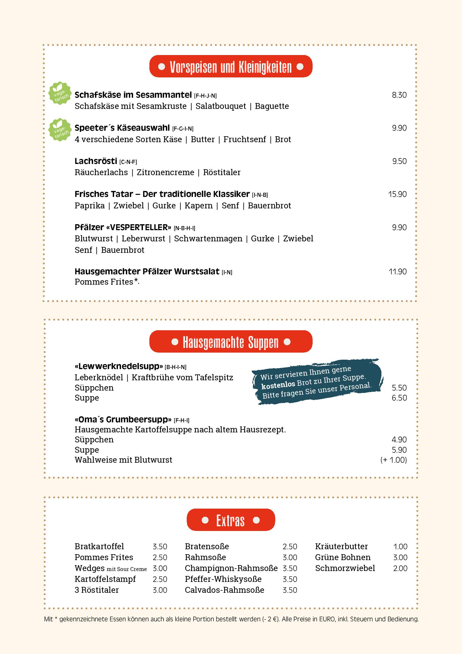 Speisekarte Speeter in Weisenheim am Berg, Seite 4
